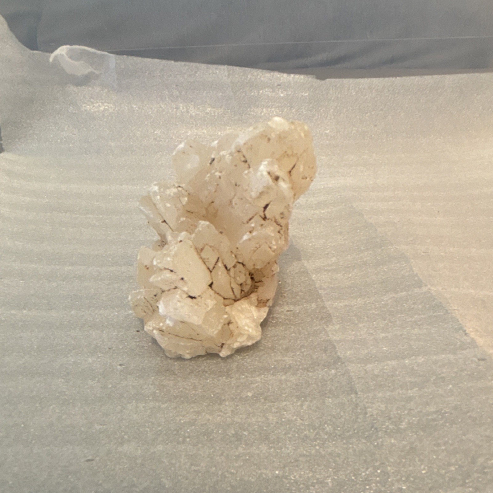 White Crystal Cluster Abundance Mineral Specimen Collectible, Approx. 3 Inches