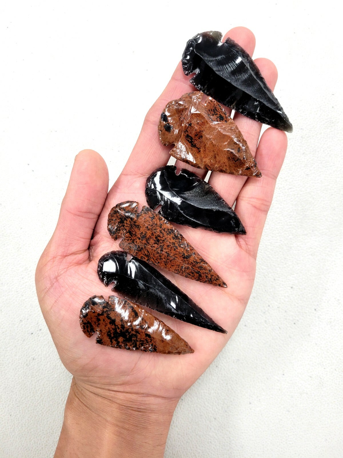 Obsidian Arrowheads Crystal Stone Spear Head Points Bulk Lot 2″ to 3″