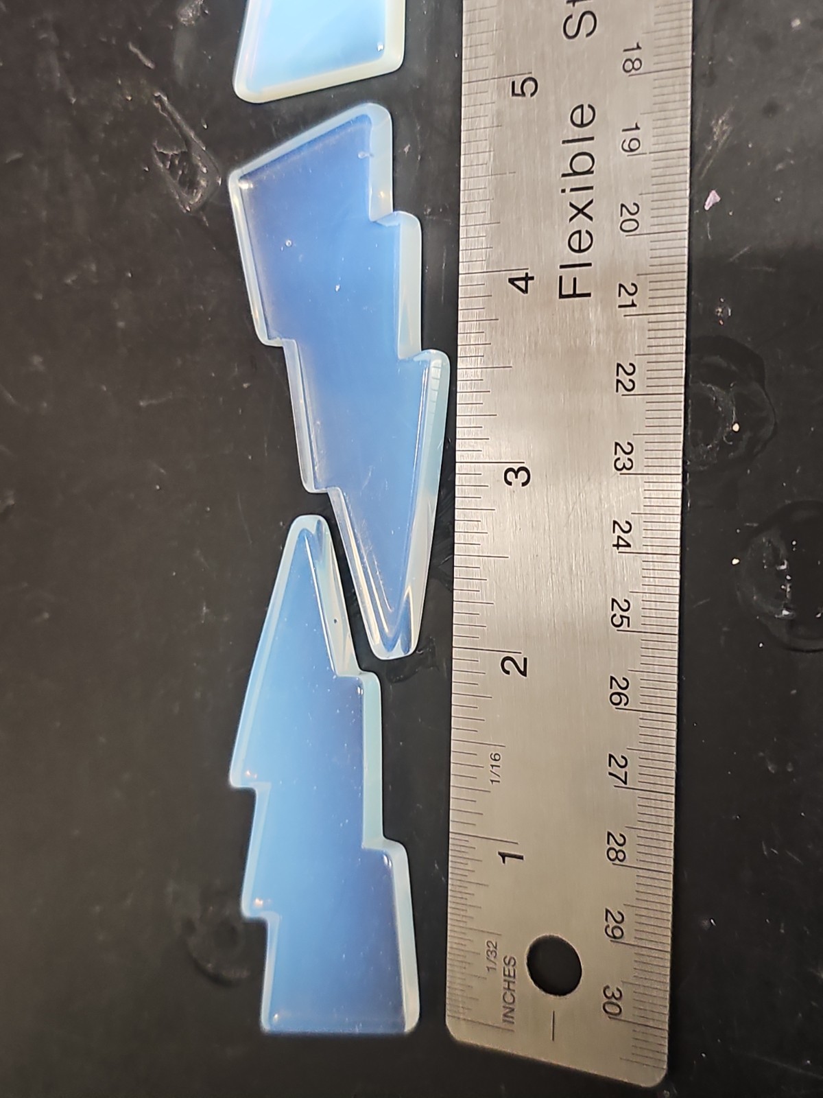 Wholesale Bulk Lot: 5 Opalite Lightning Bolt Carvings – 3″ Blue Iridescent…