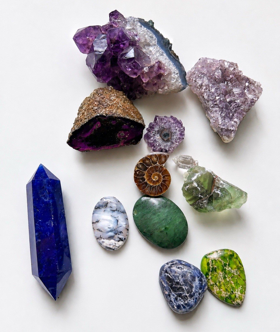 Natural Crystal Bundle 12 PCS Mixed Lot Healing Crystals