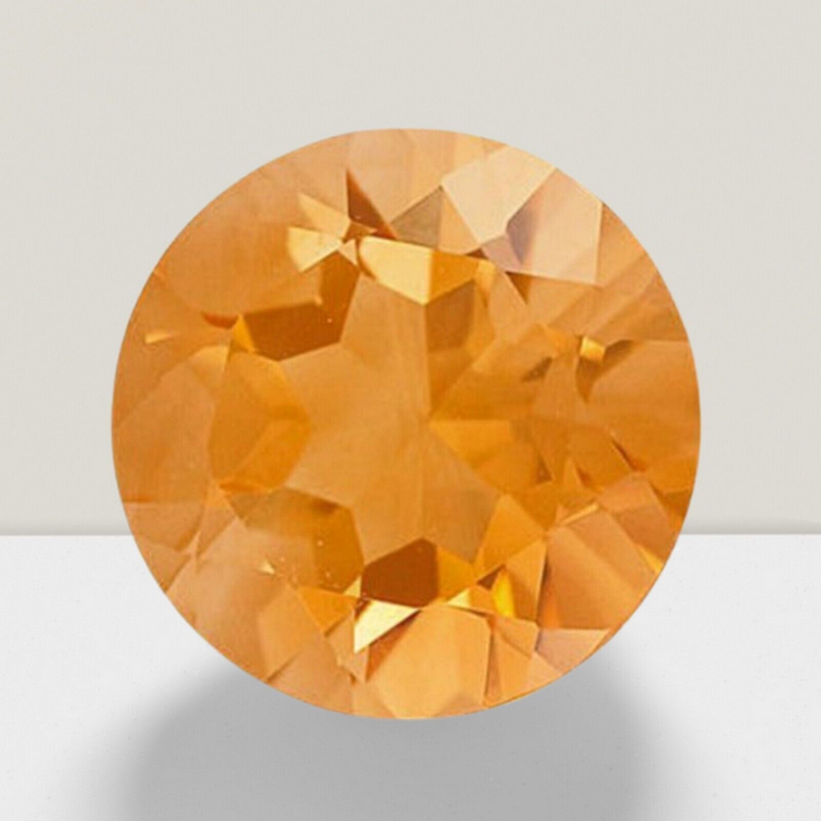 Citrine Round Cut Gemstone 3.50 Cts – 10 mm VVS Loose Gem