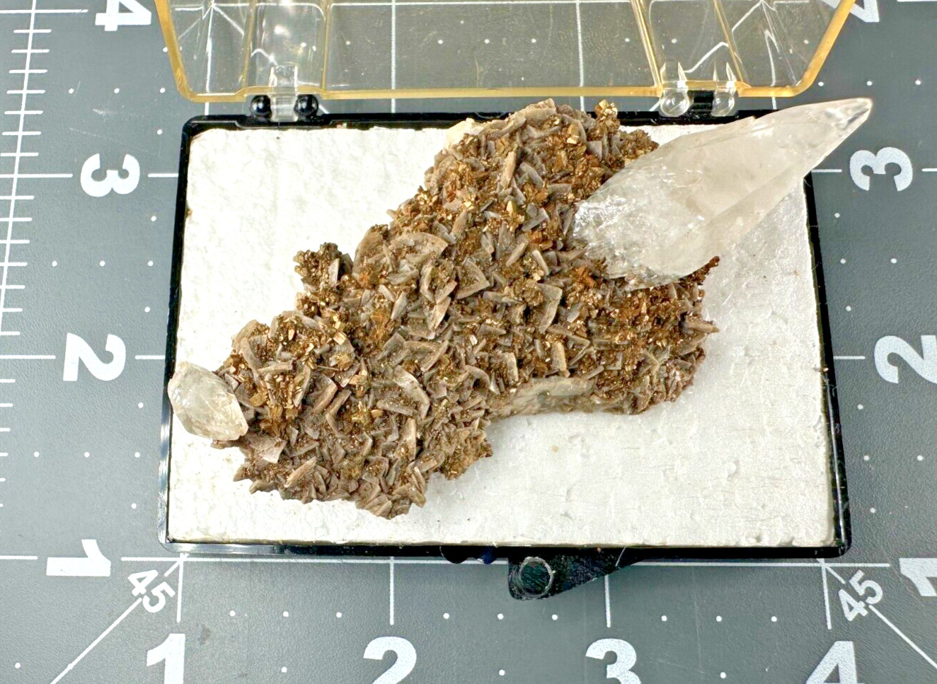 ➤ 3″ CALCITE on DOLOMITE & MARCASITE Pleasant Ridge Rensselaer Indiana VIDEO➤841