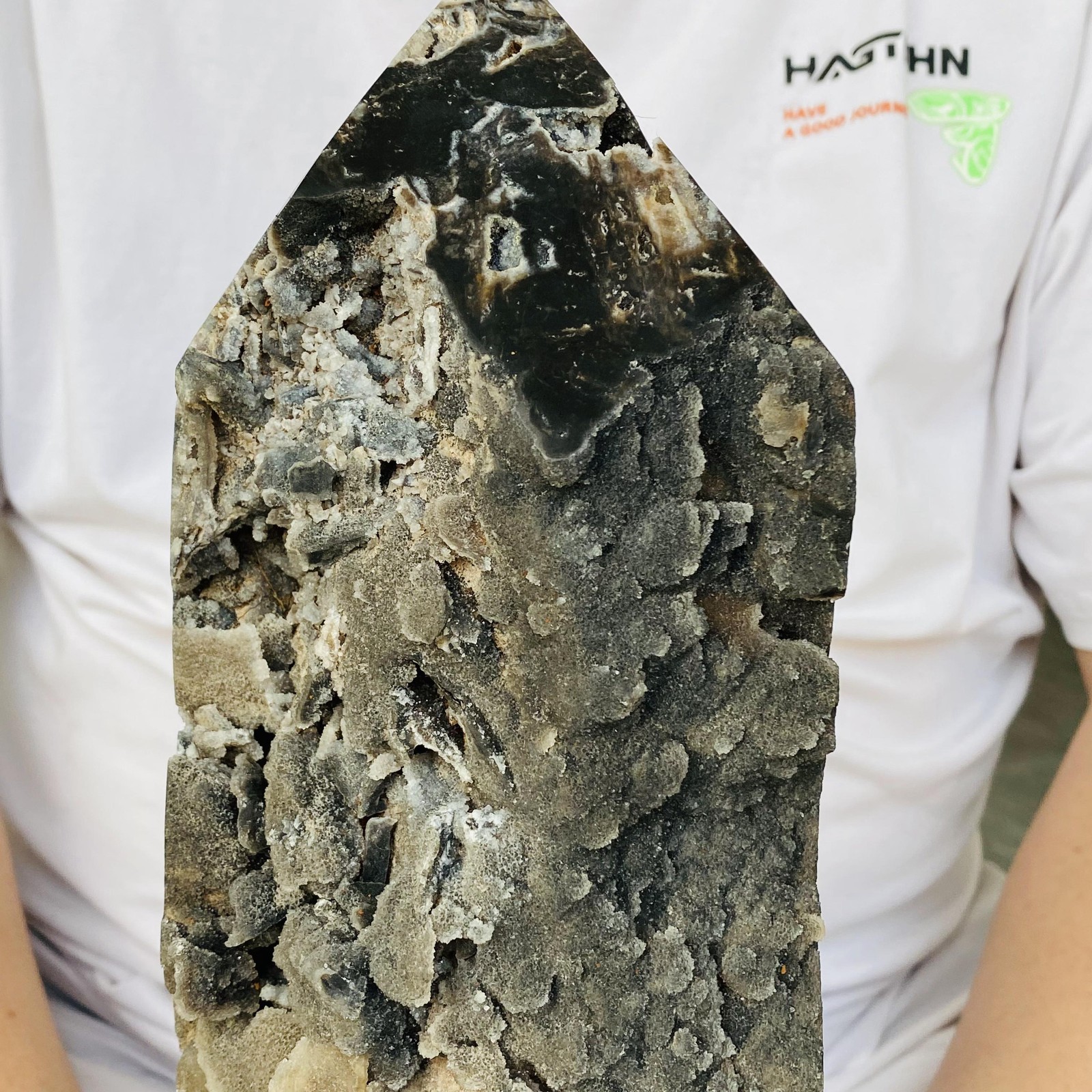Natural Sphalerite ore Quartz Obelisk Quartz Crystal Reiki Healing 6300g