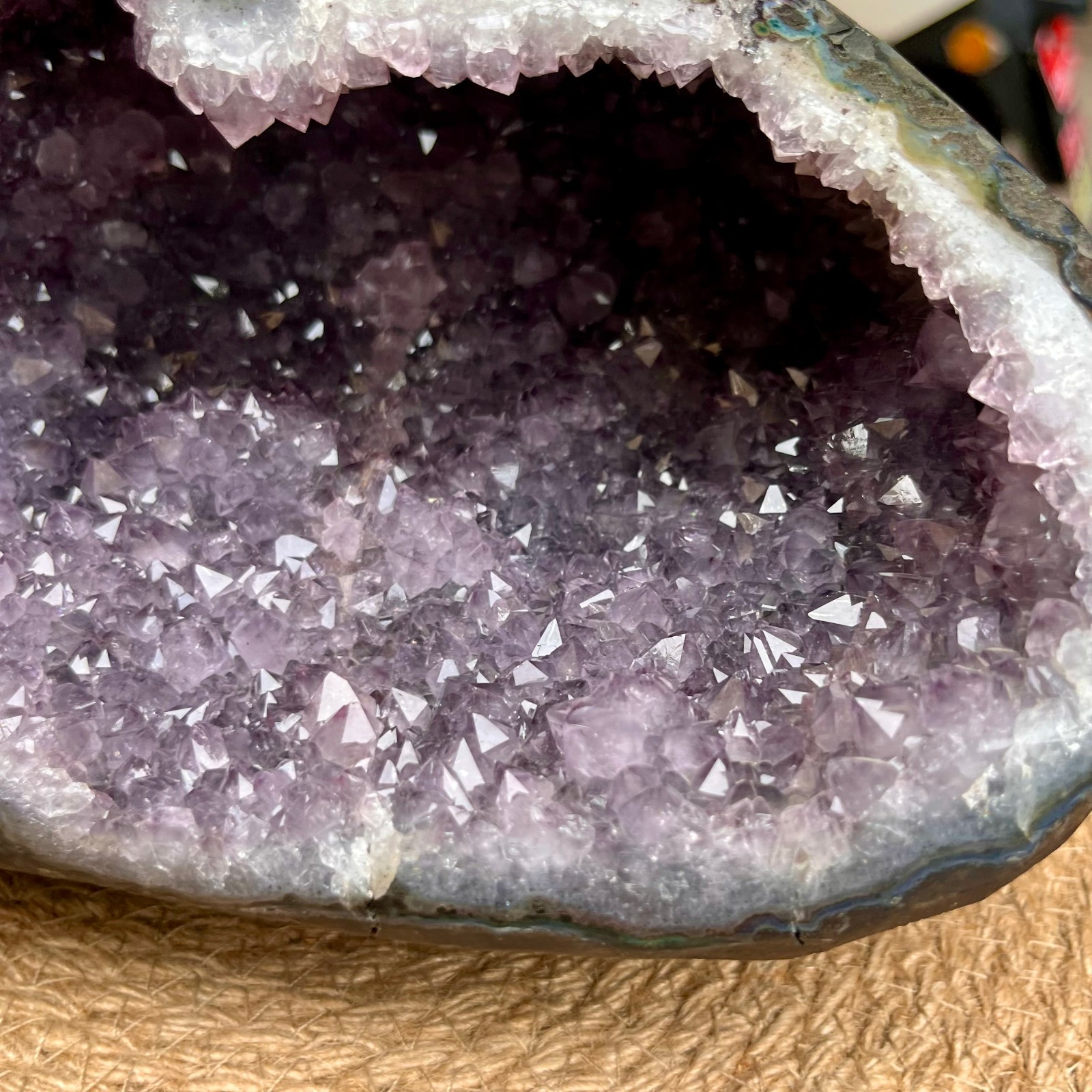 Amethyst Crystal Geode Cluster Natural Druzy Cave Display Stone 11.2 lb