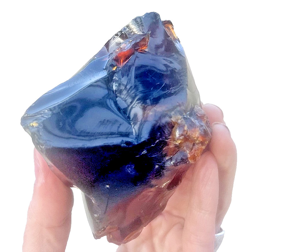 Large Natural Fire Obsidian – Deep Red Fire – 3.75” – Gifted as Glass Buttes