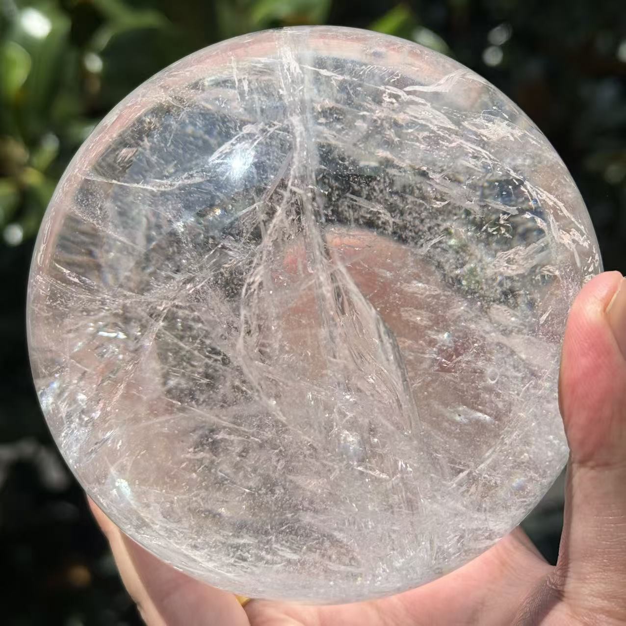 4.3LB Natural Top Grade Large Clear Quartz Sphere Crystal Ball Healing Stone