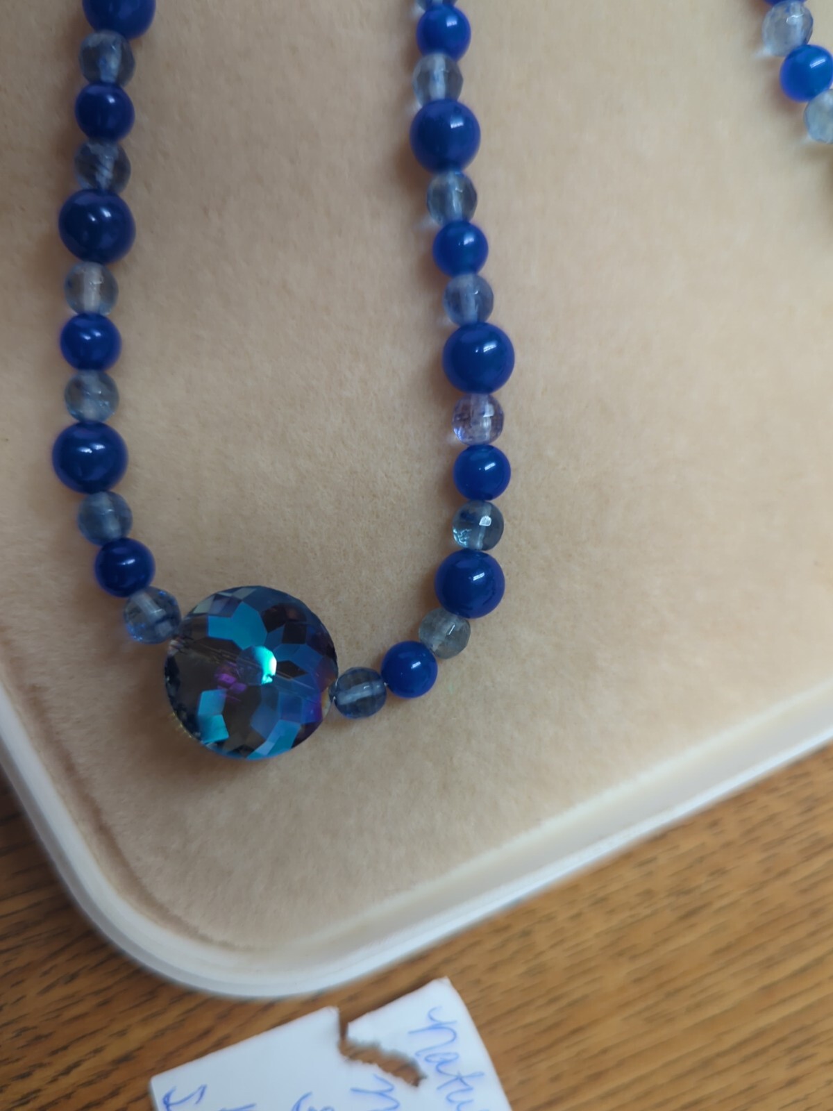 BEAUTIFUL Handmade Natural Blue Quartz Gems, Natural Blue Jade Gems, 19 mm Blue
