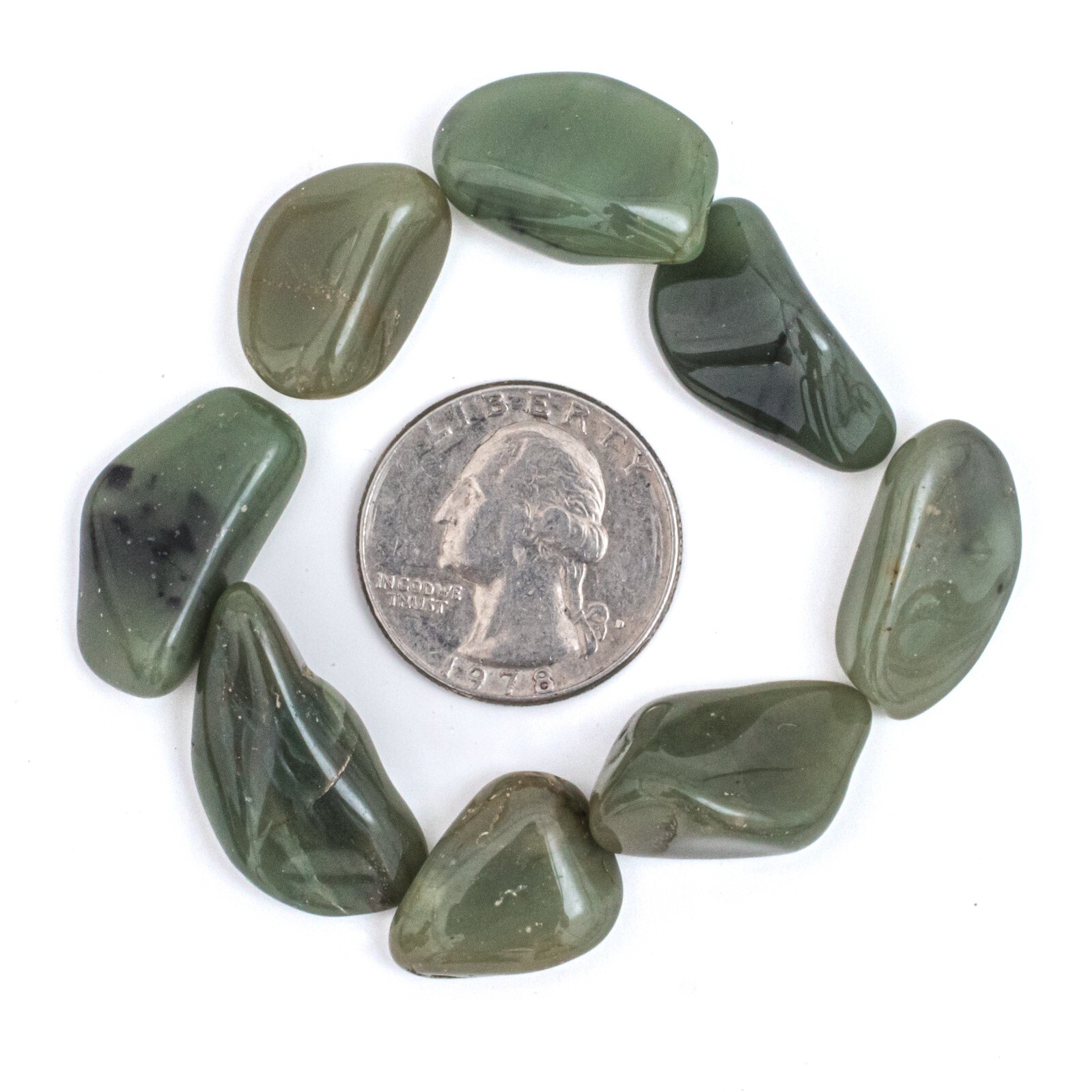 Small Tumbled Green Chalcedony Gemstone Crystal Jewelry Making Rock Crafting Gem
