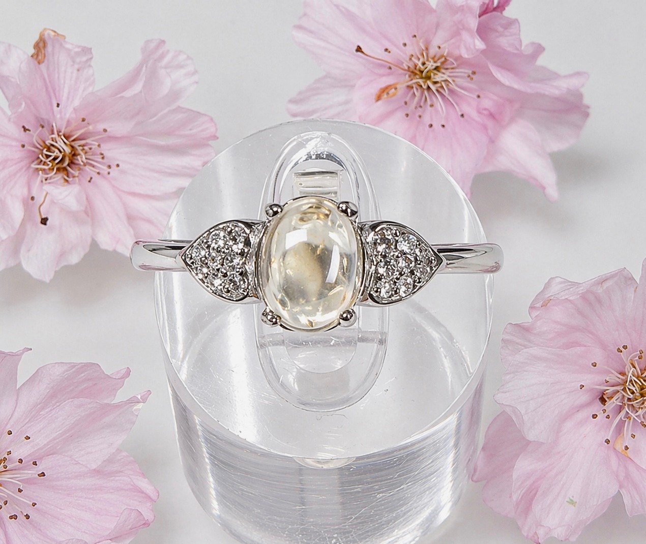 Wholesale Lot 7 Pcs Citrine Stainless Steel Rings Crystal Healing 5x7mm