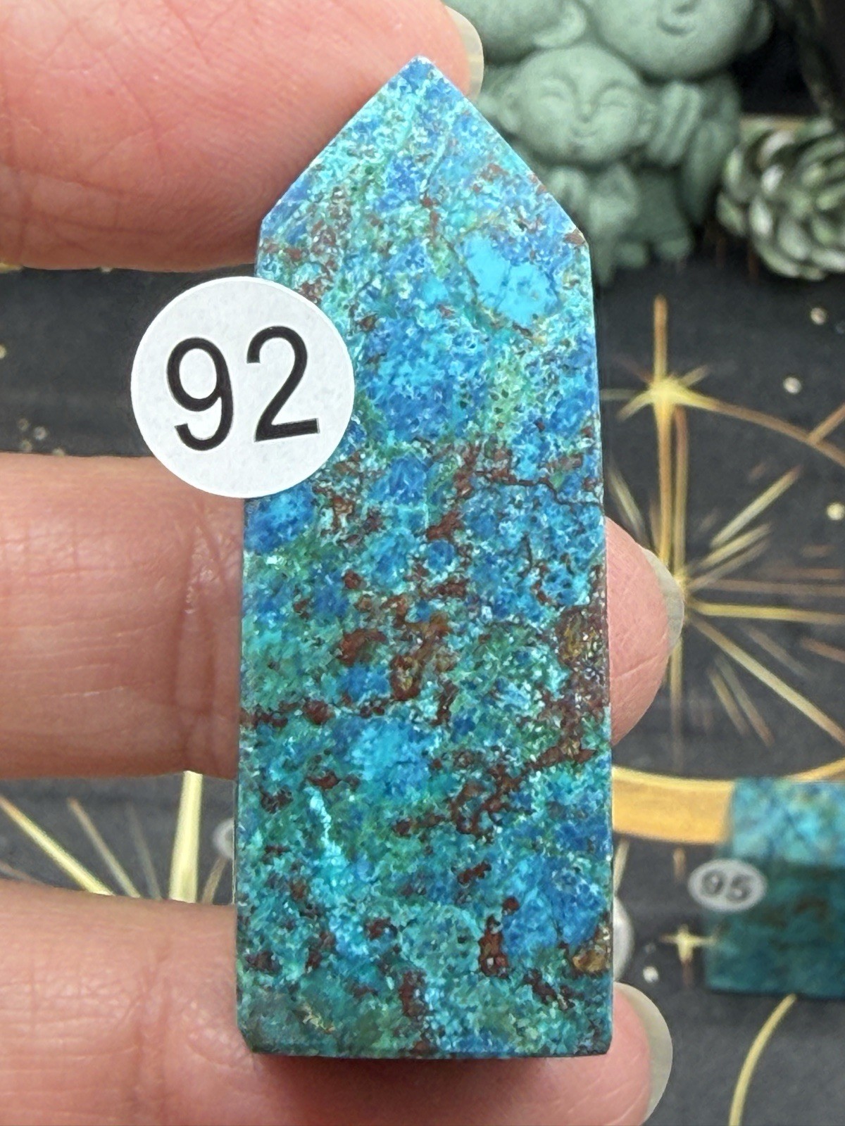 Natural Chrysocolla Small/mini Points Some hematite malachite Free shipping