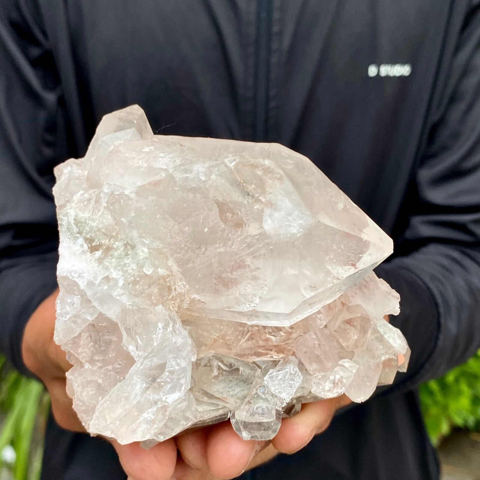 1.26LB A+++ Natural white Crystal Himalayan quartz cluster /mineralsls
