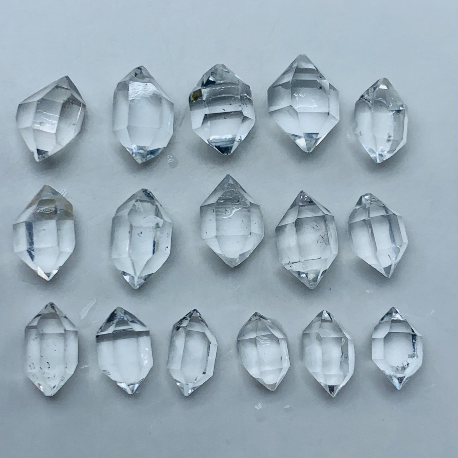 16PC small rare Herkimer diamond, quartz crystal, gemstone gift 20ct 8-10MM