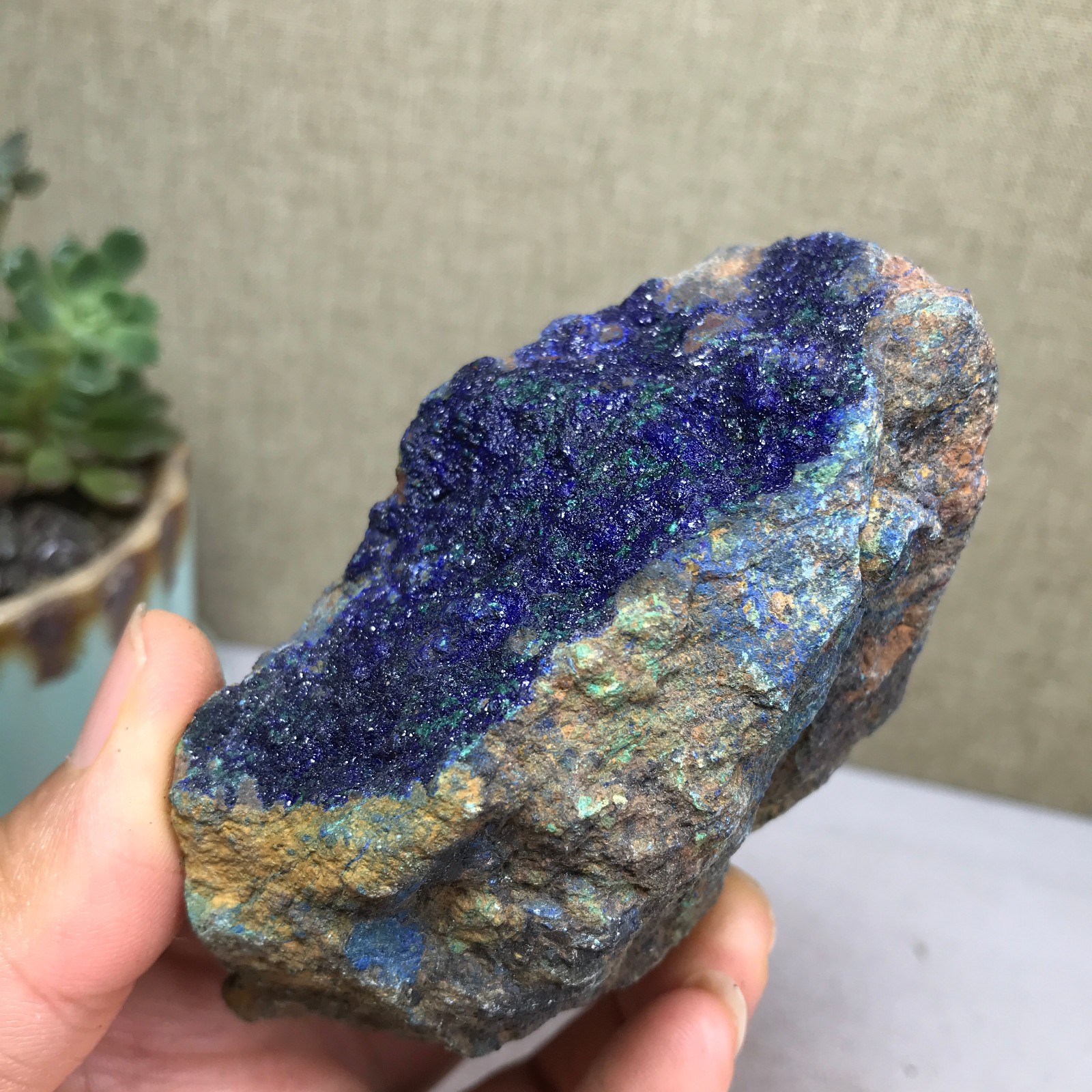 226g Natural Azurite Malachite gemstone Rough original Crystal Specimen A4639