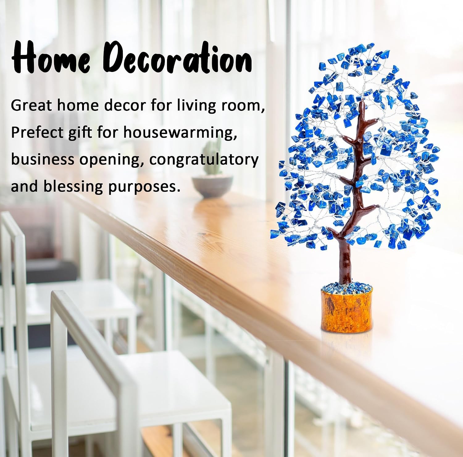 Unique Lapis Lazuli Crystal Tree – Perfect Birthday Gift for Men & Dads!