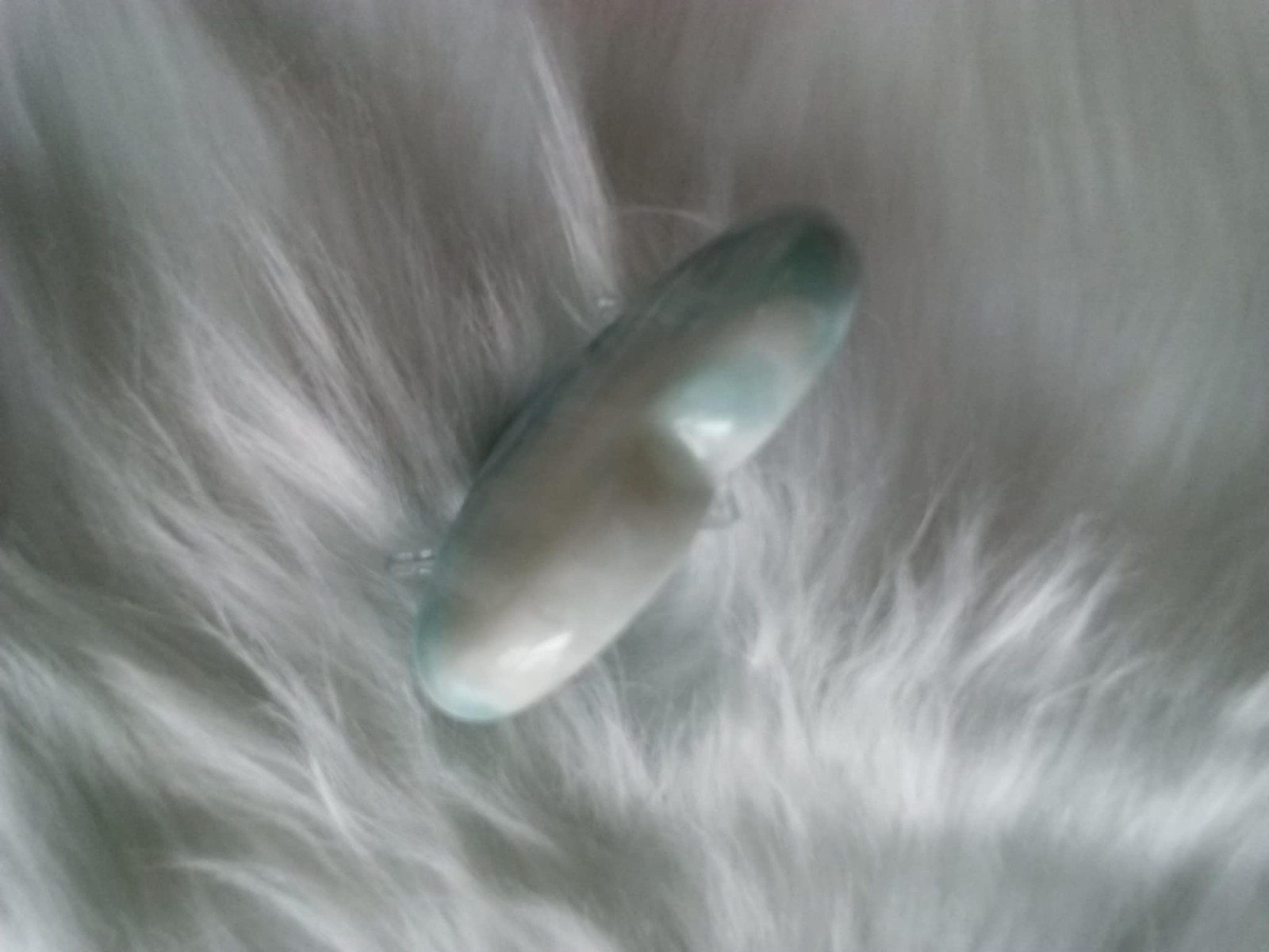 LARGE DOMINICAN REPUBLIC LARIMAR HEART PALMSTONE 65 mm x 66 pt 7 mm x 12 mm