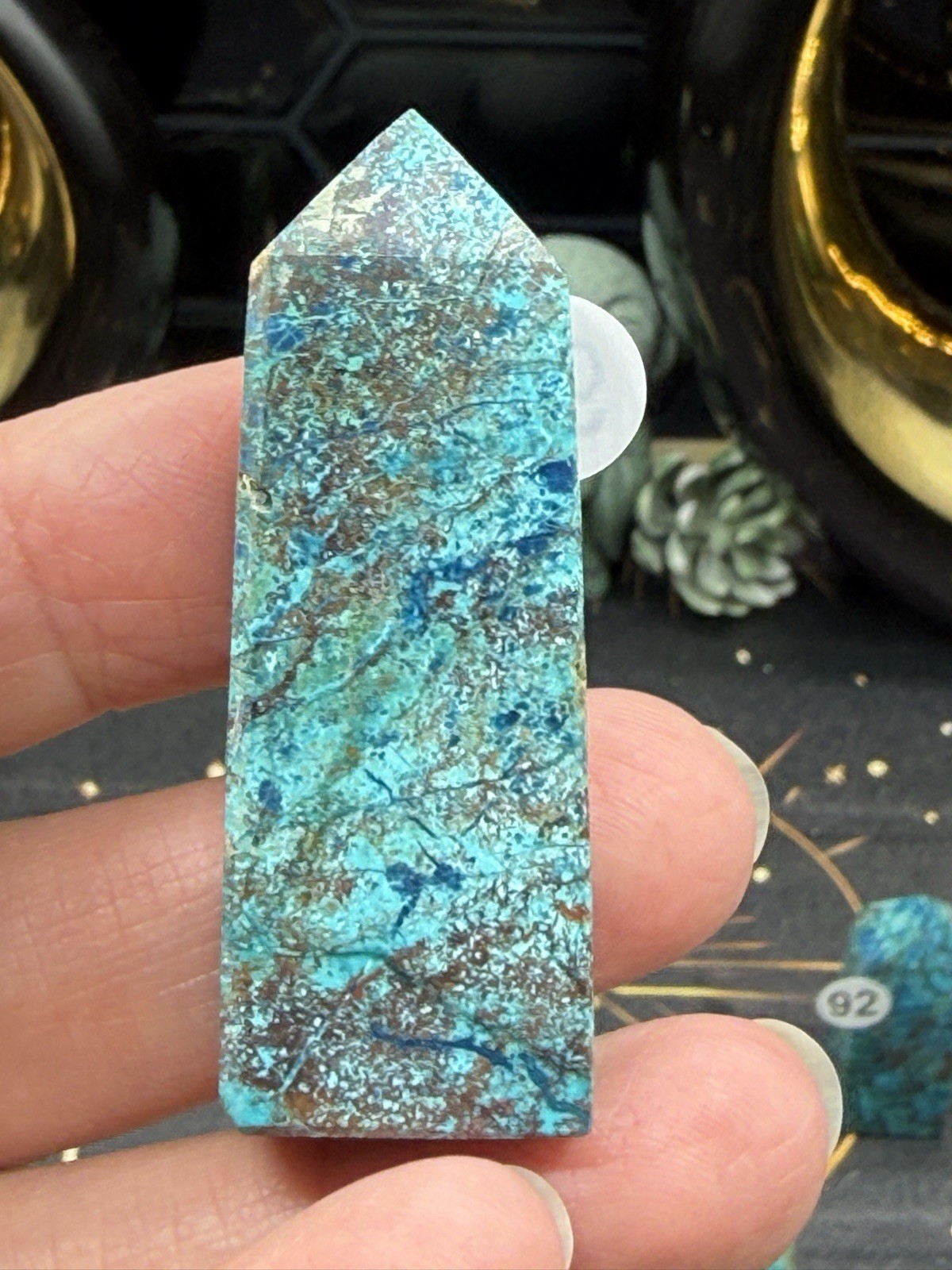 Natural Chrysocolla Small/mini Points Some hematite malachite Free shipping