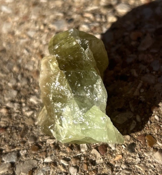 Green Calcite Specimen Translucent Mineral Rough Cut Stone 56 grams 2.5 in.