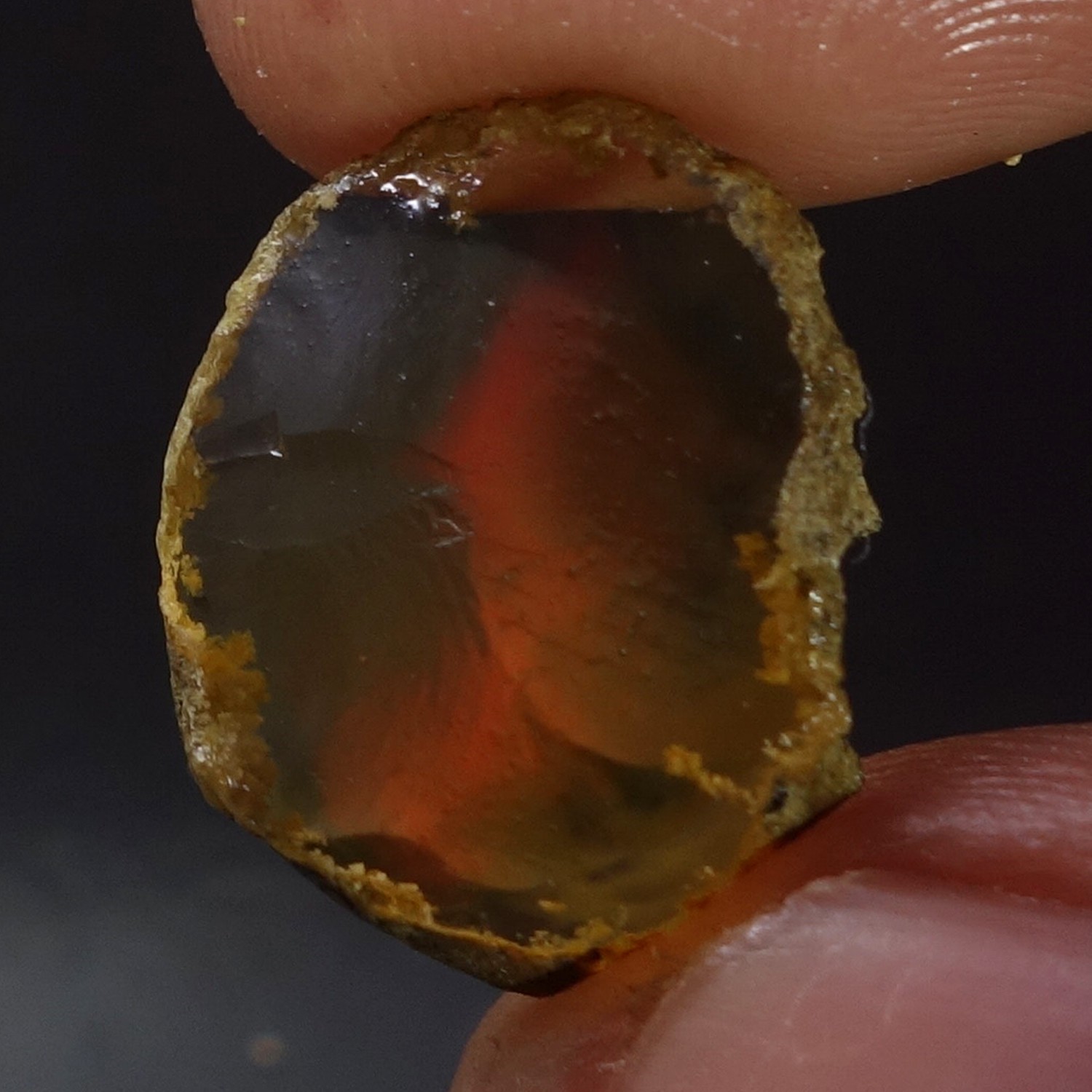 7.40 Ct 100% Natural Ethiopian Crystal Oil Opal Play Of Color Rough Specimen