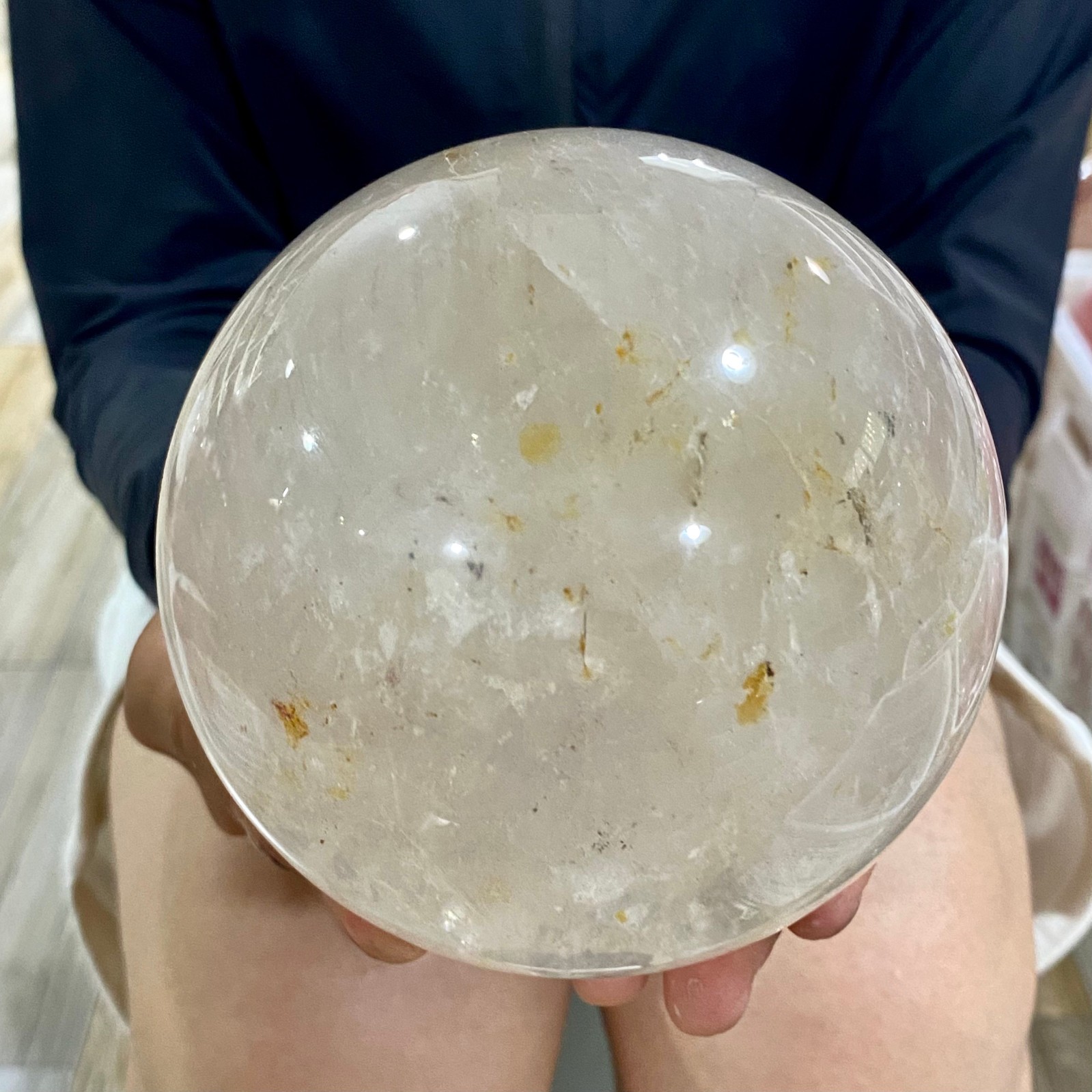 5.04LB Natural clear quartz sphere quartz crystal ball reiki Energy healing