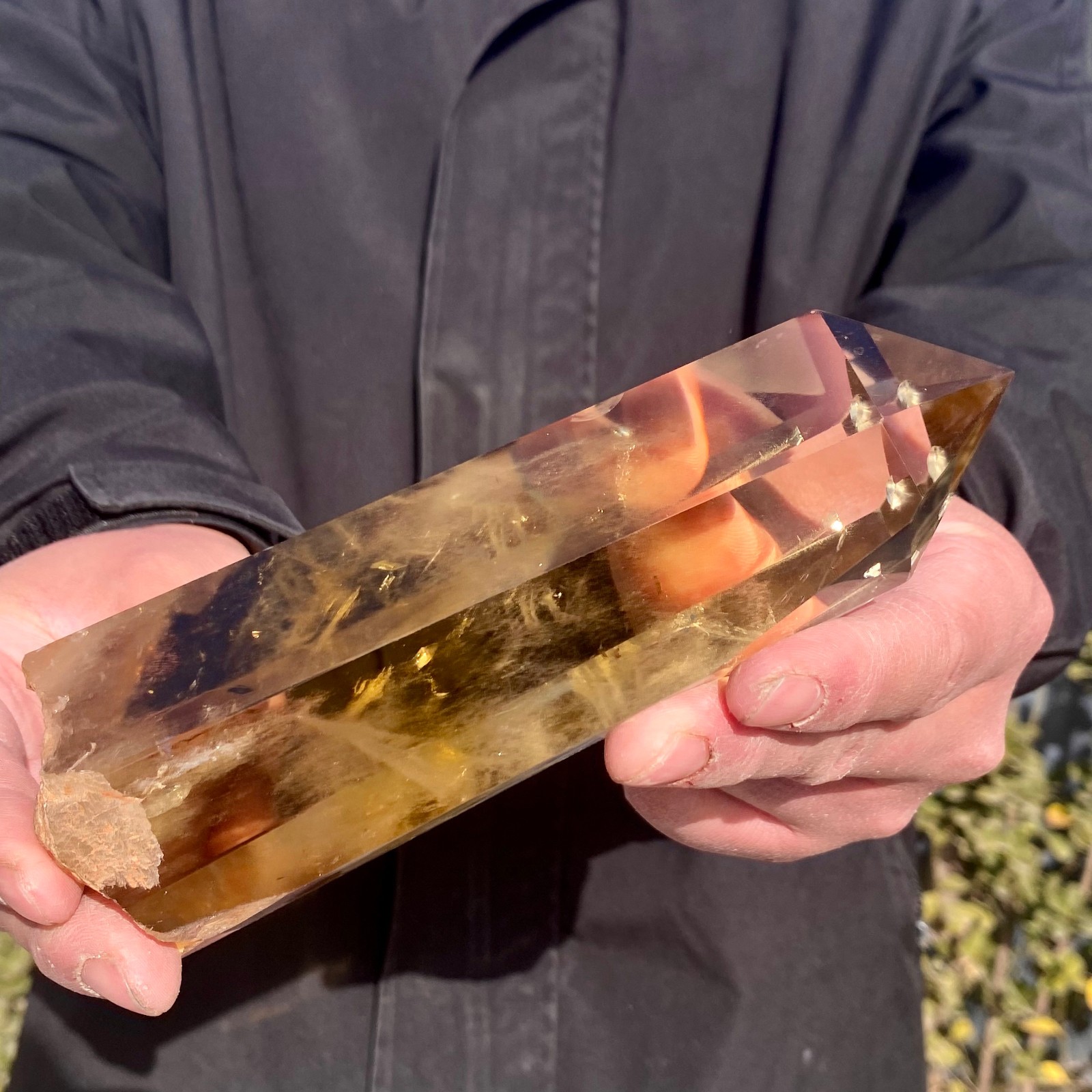 539G Natural Citrine backbone cluster mineral specimen quartz crystal healing