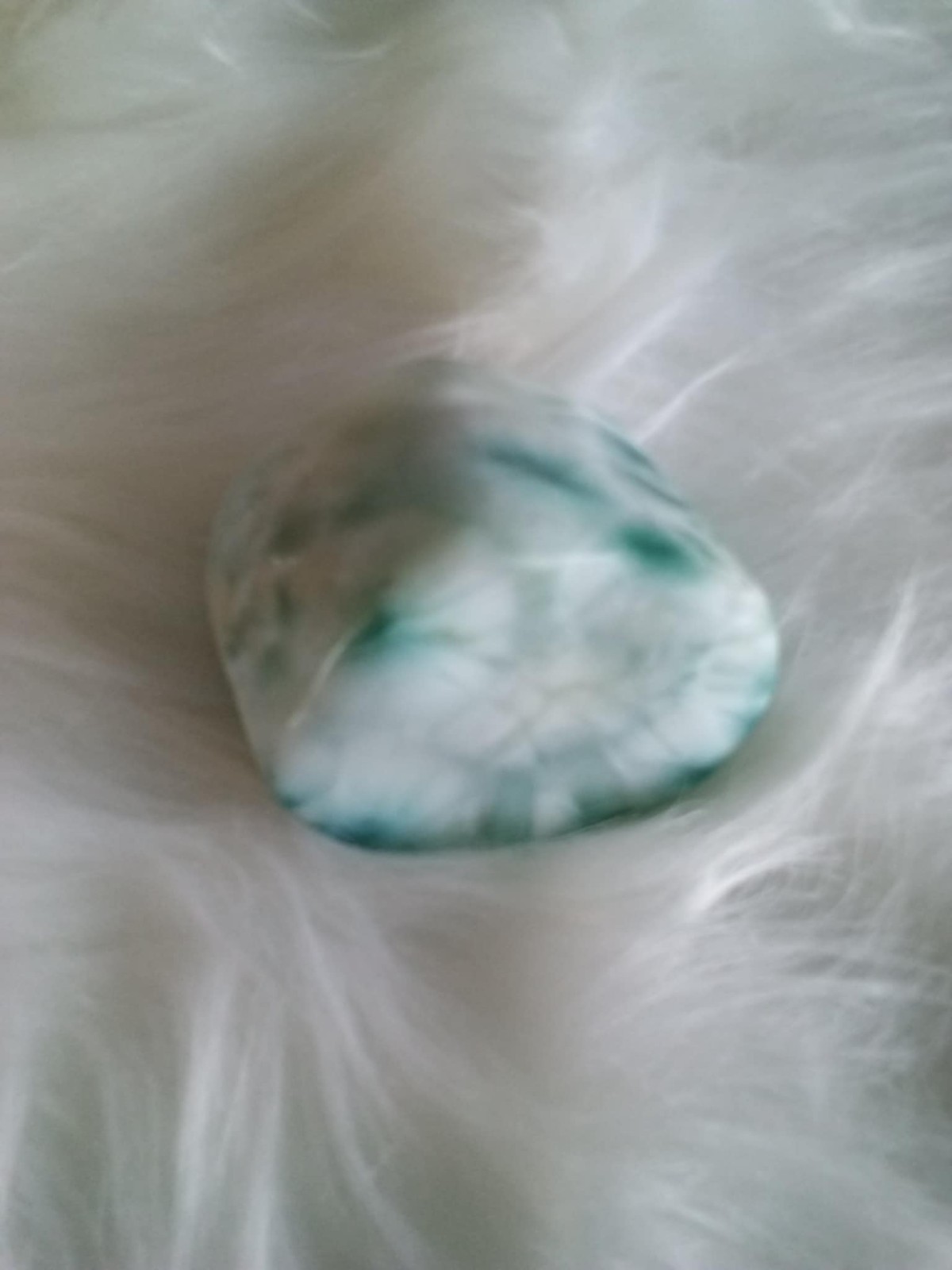 DOMINCAN REPUBLIC LARIMAR TEAL FREEFORM POLISHED GEMSTONE 134 g