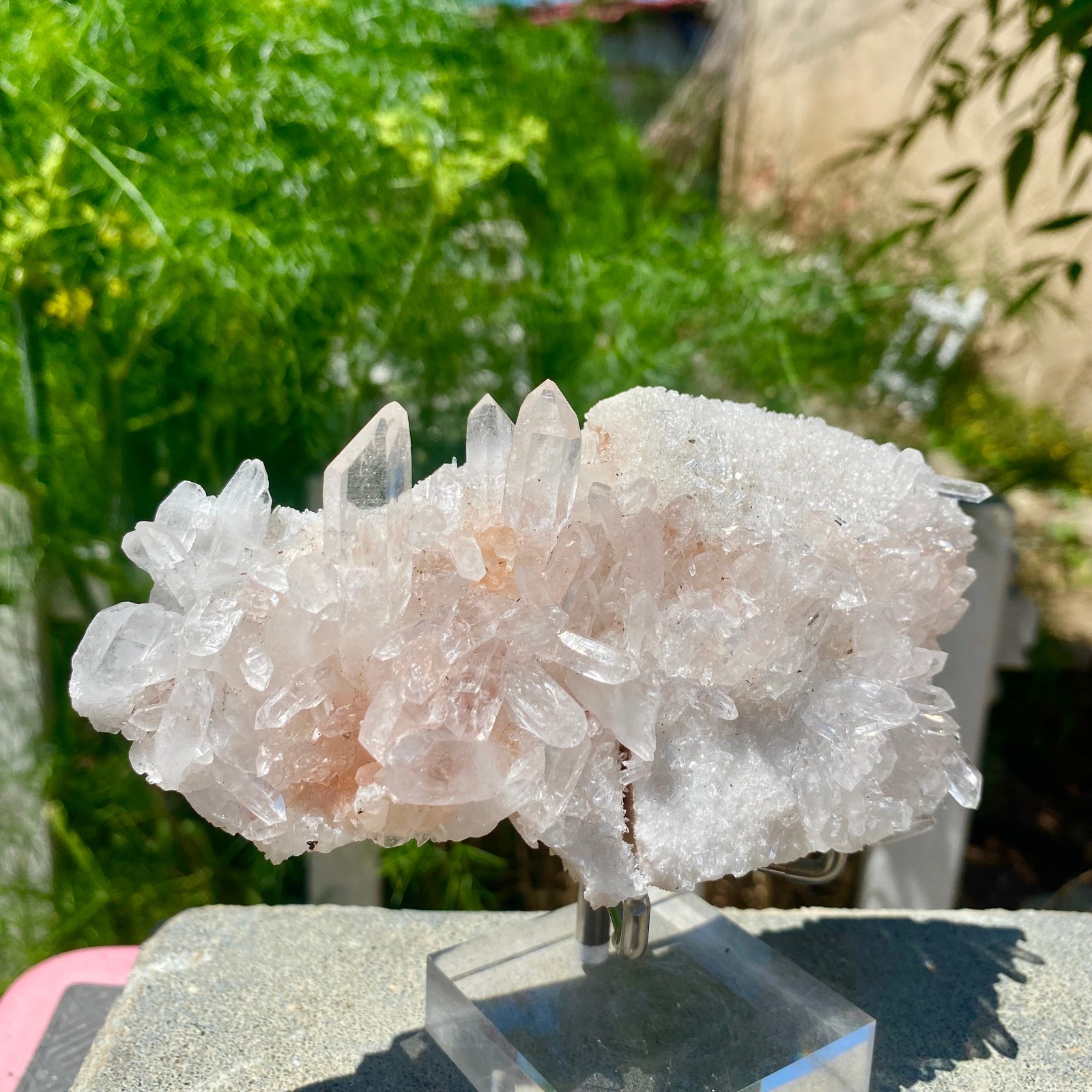 282G Natural Clear White Crystal Quartz Cluster Energy Healing Specimen