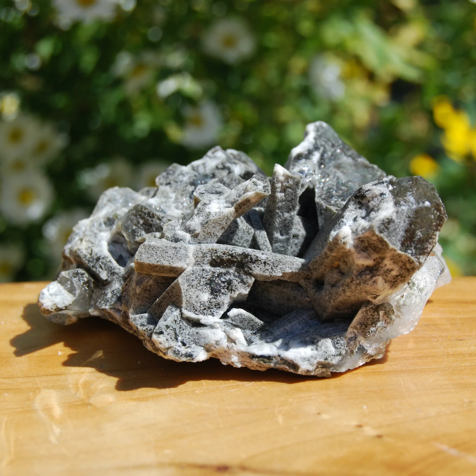 4in 236g Chlorite Optical Quartz Crystal Cluster, Corinto, Brazil
