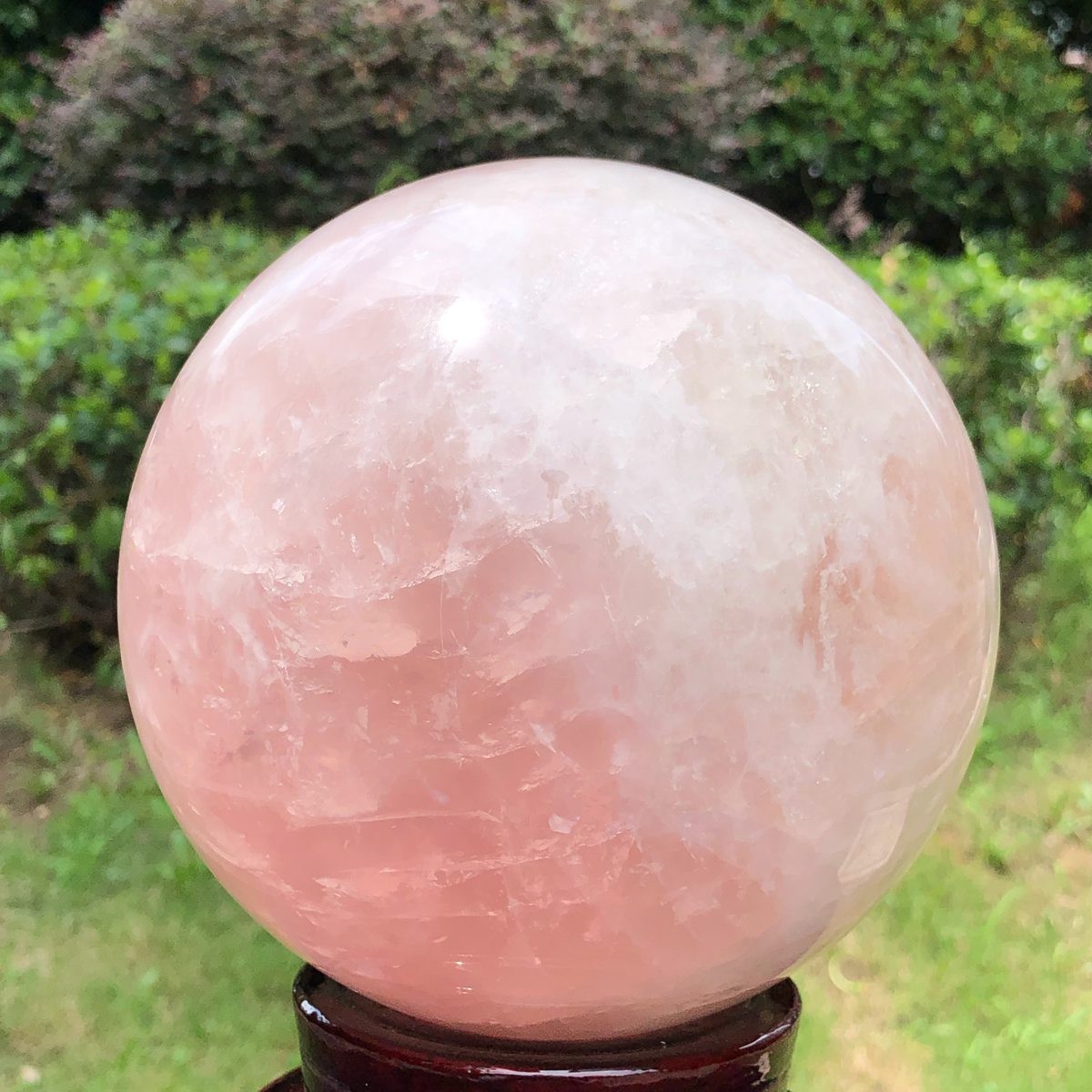 10.27LB Natural pink rose quartz sphere crystal polished ball healing decor