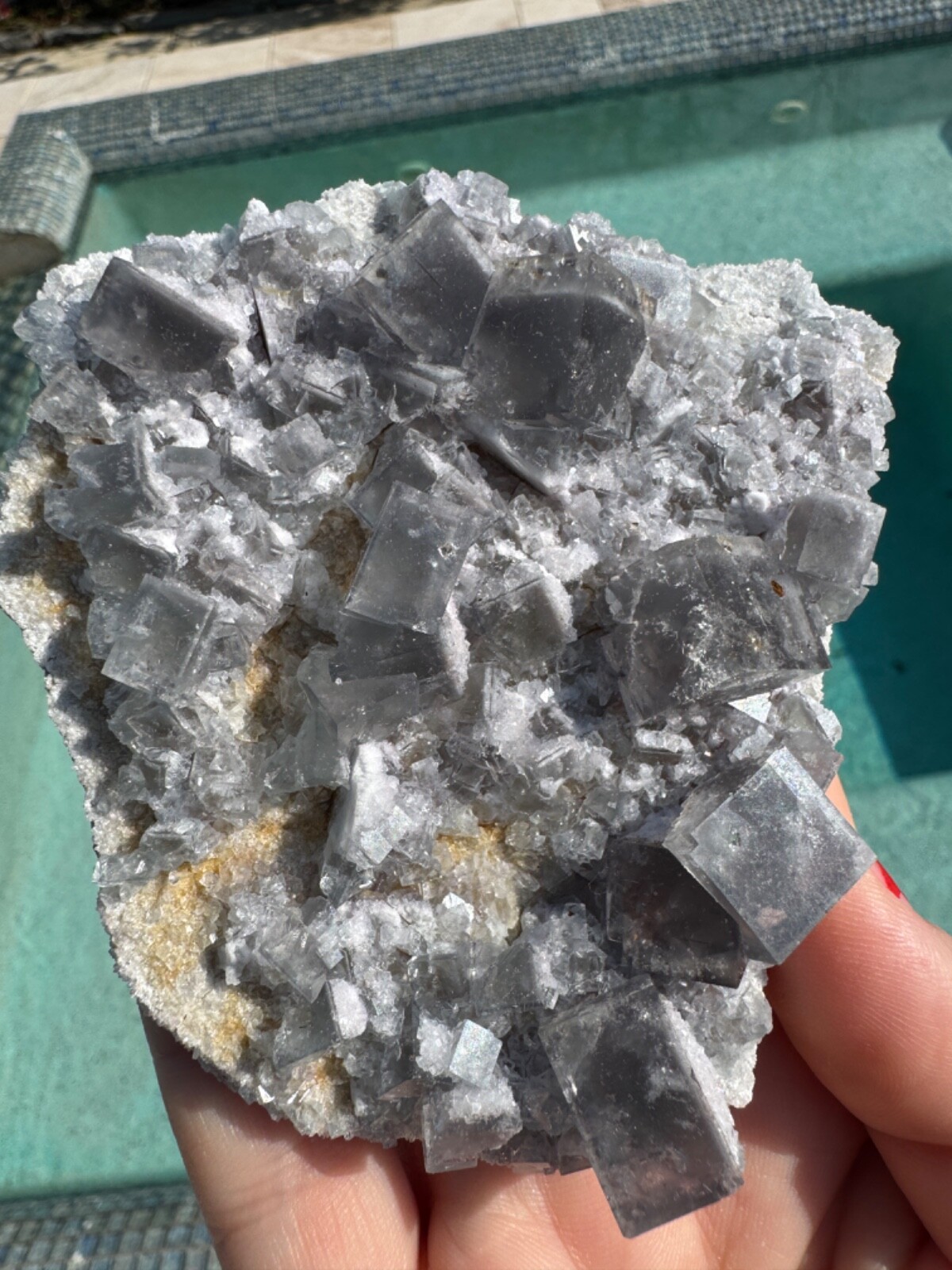 Rare Beijing Blue Cubic Fluorite 204g
