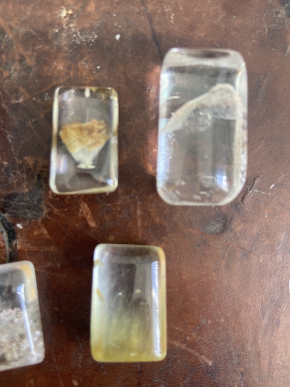 Mixed Wholesale Gemstone Crystal Rectangular Tablets – Lodalite, Rabbit Hair