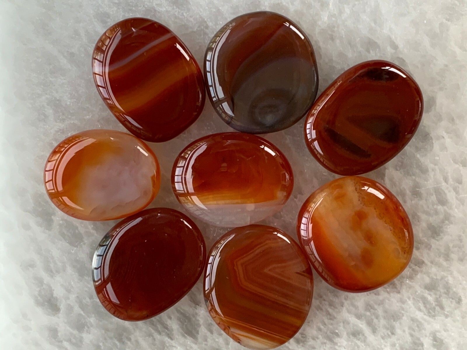 Carnelian Smooth Stone, 1.5″-2″ Polished Carnelian Palm Stone, 0.5 lb to 4.4 lb