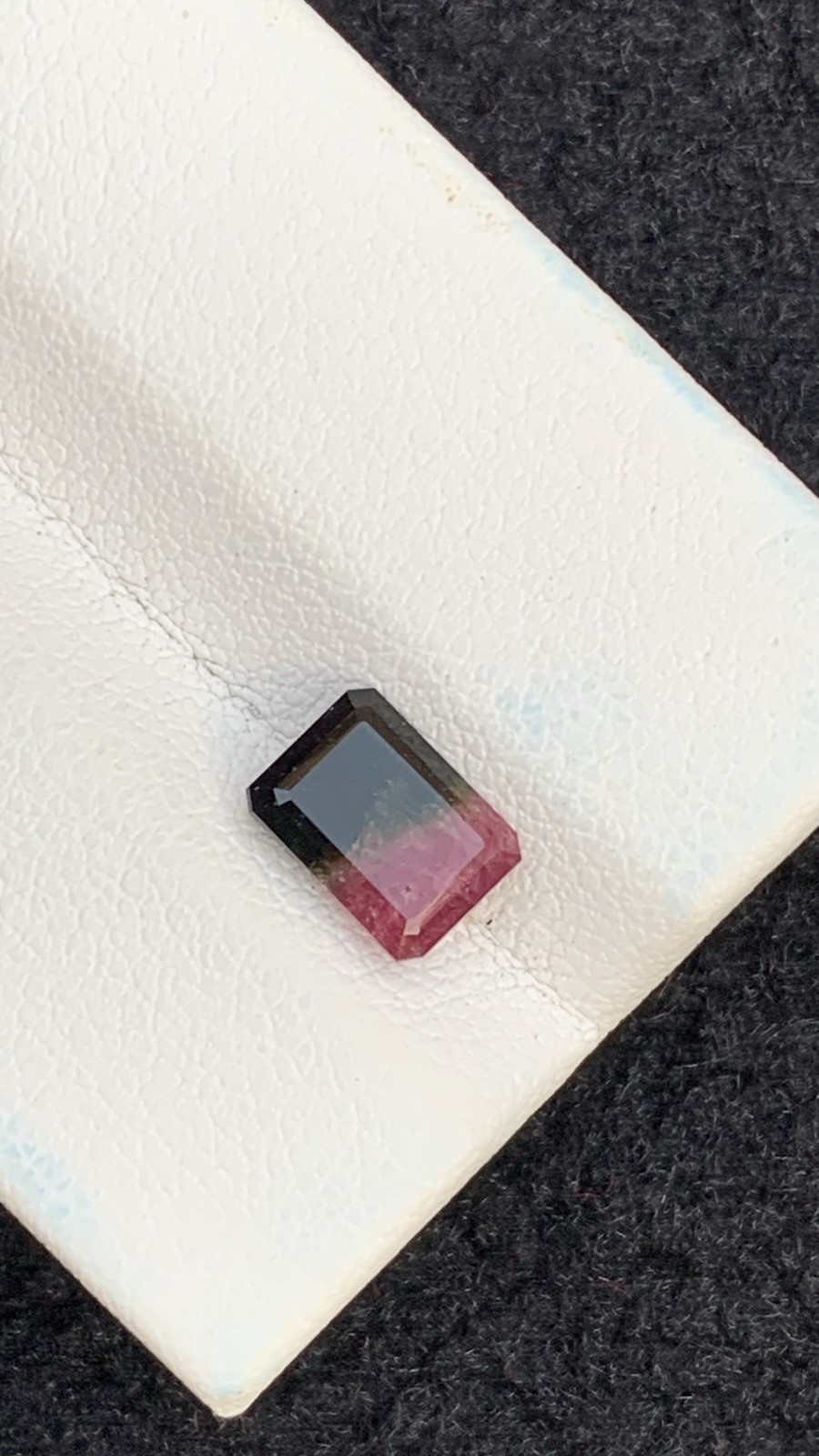 1.60ct natural black & red bi colors faceted tourmaline from afg 8mm