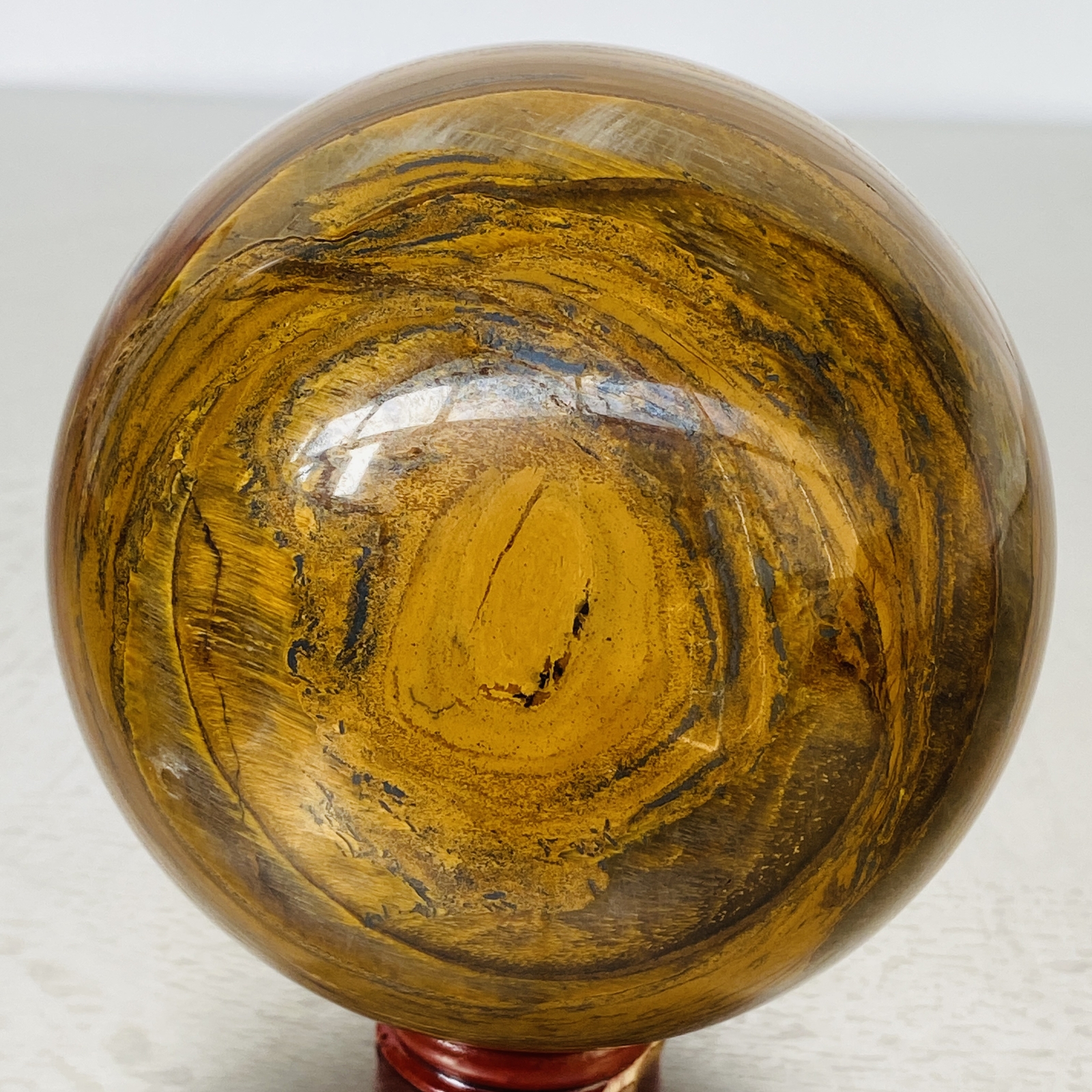 Natural Tiger Eye stone ball quartz crystal ball Reiki healing 1900G
