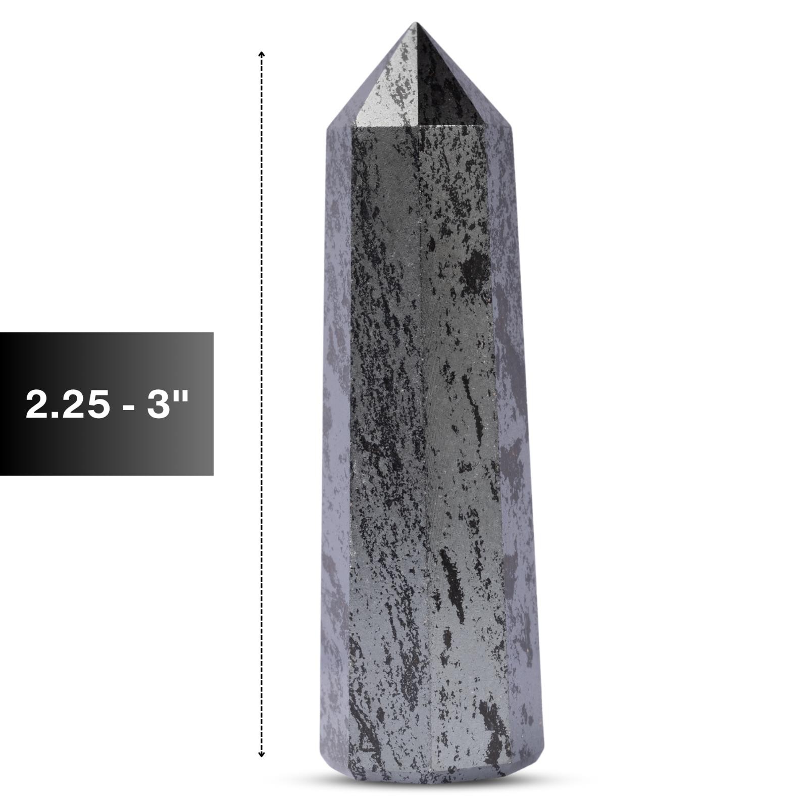 Natural Hematite Obelisk Point Crystal Tower 2.5-3″, Healing Crystals and Stones