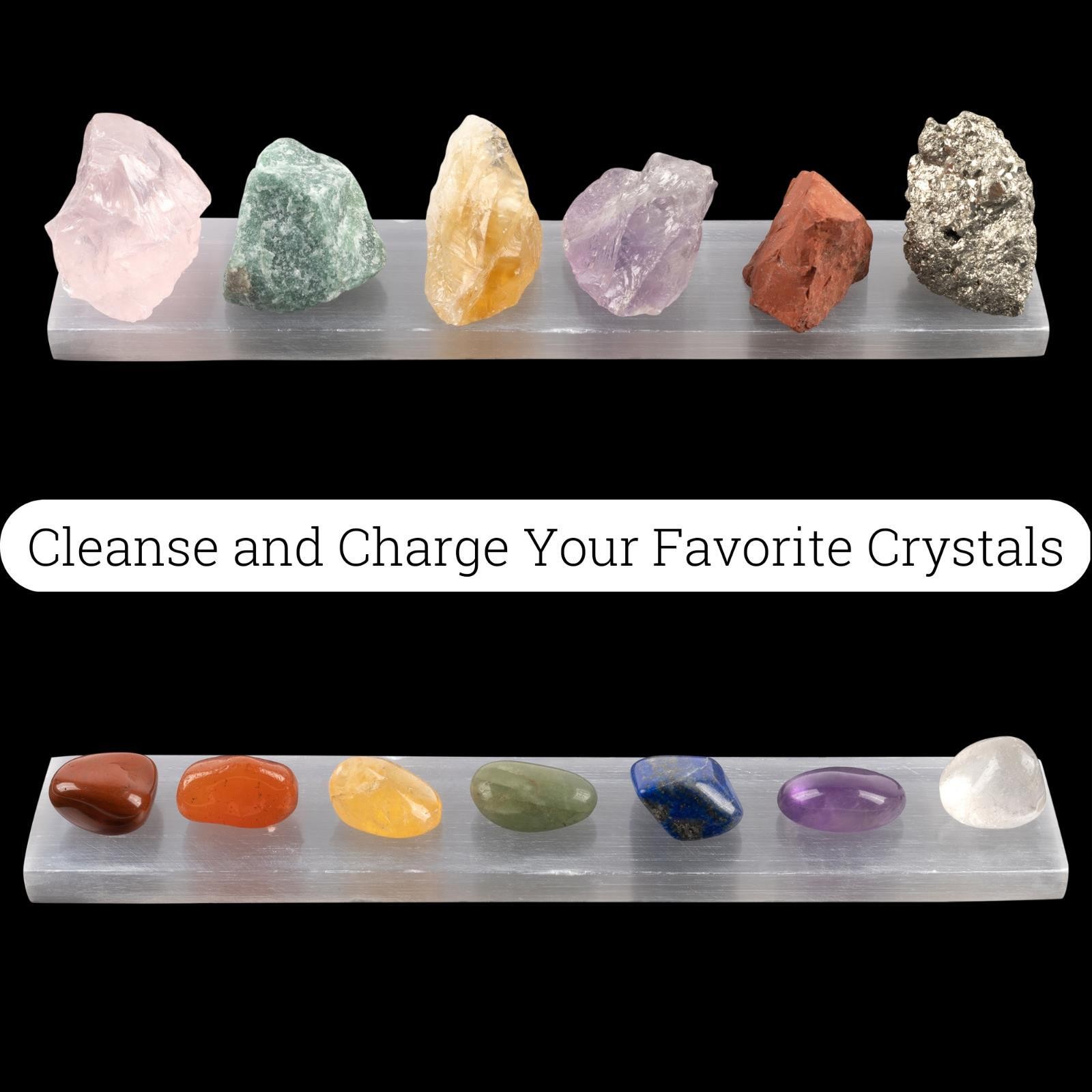 8″ Large Selenite Charging Plate – Ideal for Cleansing Healing Crystals & Reiki