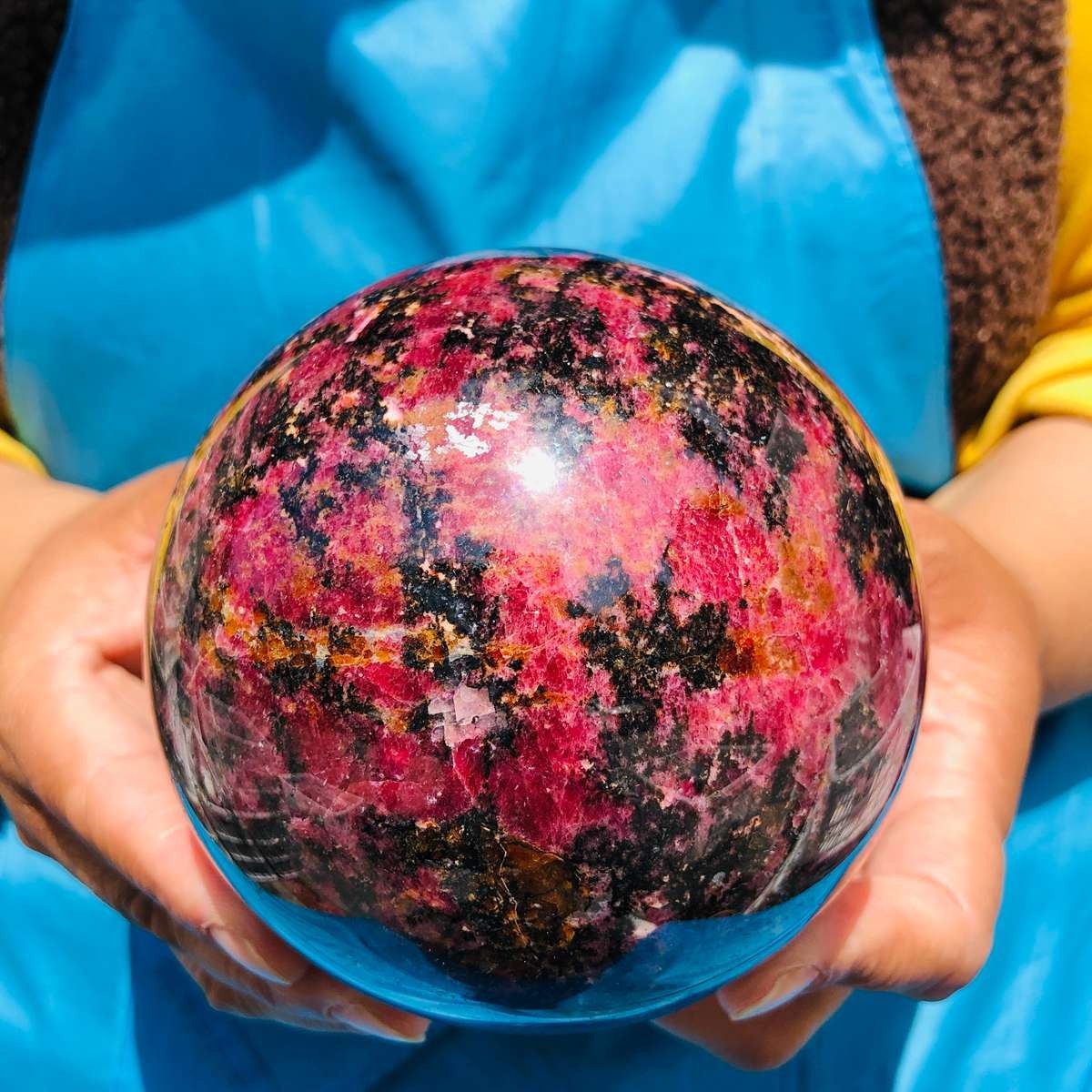 4.73LB Natural Rose Grey Crystal Ball Quartz Crystal Reiki Healing Stone 4776