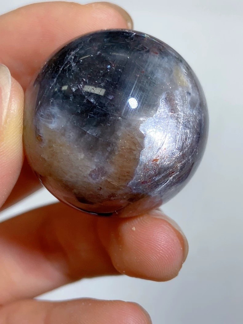 Star Sky Crystal Sphere Moonstone Sunstone Tourmaline Intergrowth Specimen