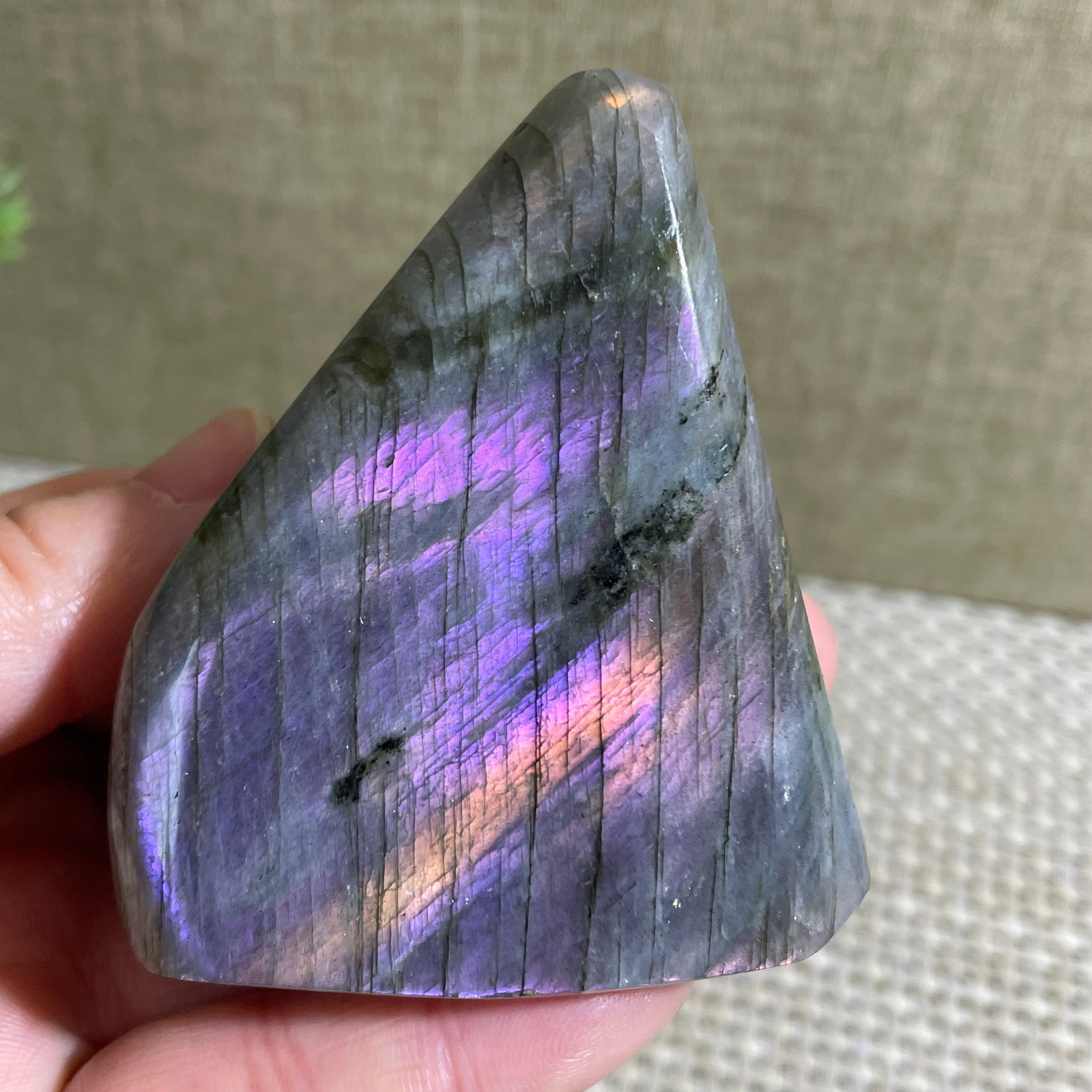 Rare Flashy Labradorite Slab Crystal Rough Gemstone Raw Labradorite Rough 177g