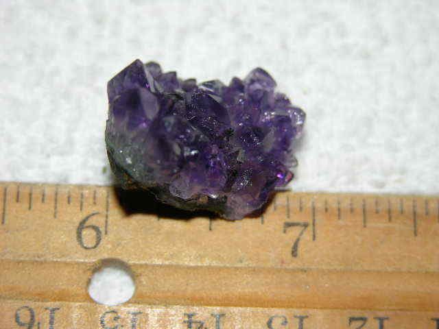 Amethyst crystal cluster grape jelly saturation smaller jewelry-sized 1″ K76
