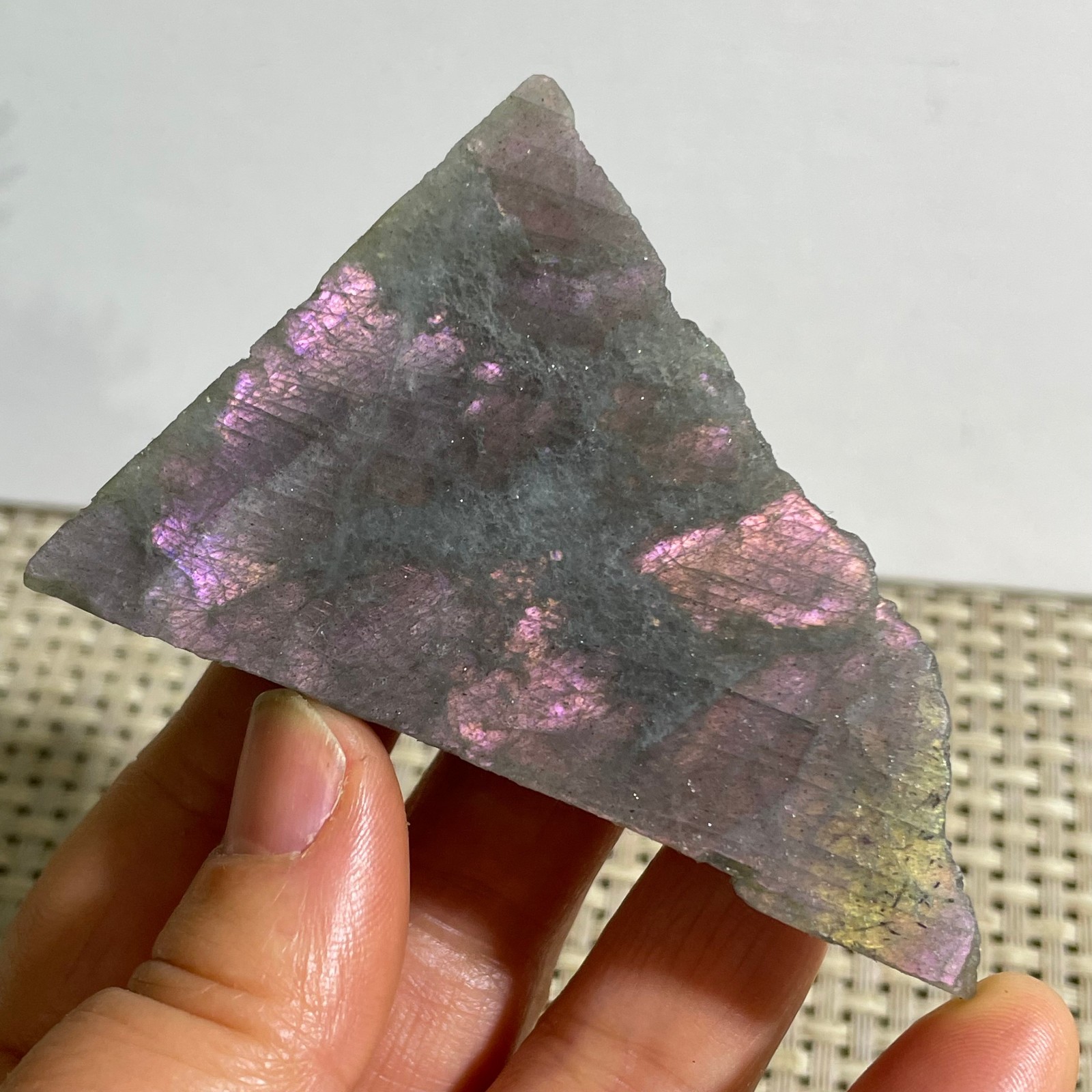 Rare Flashy Labradorite Slab Crystal Rough Gemstone Raw Labradorite Rough 69g