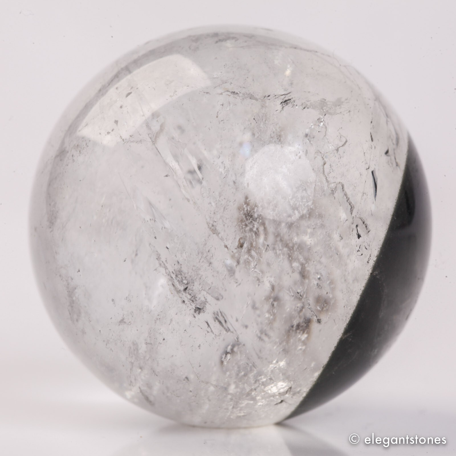 48g32mm Natural Garden/Phantom/Ghost/Lodolite Quartz Crystal Sphere Healing Ball