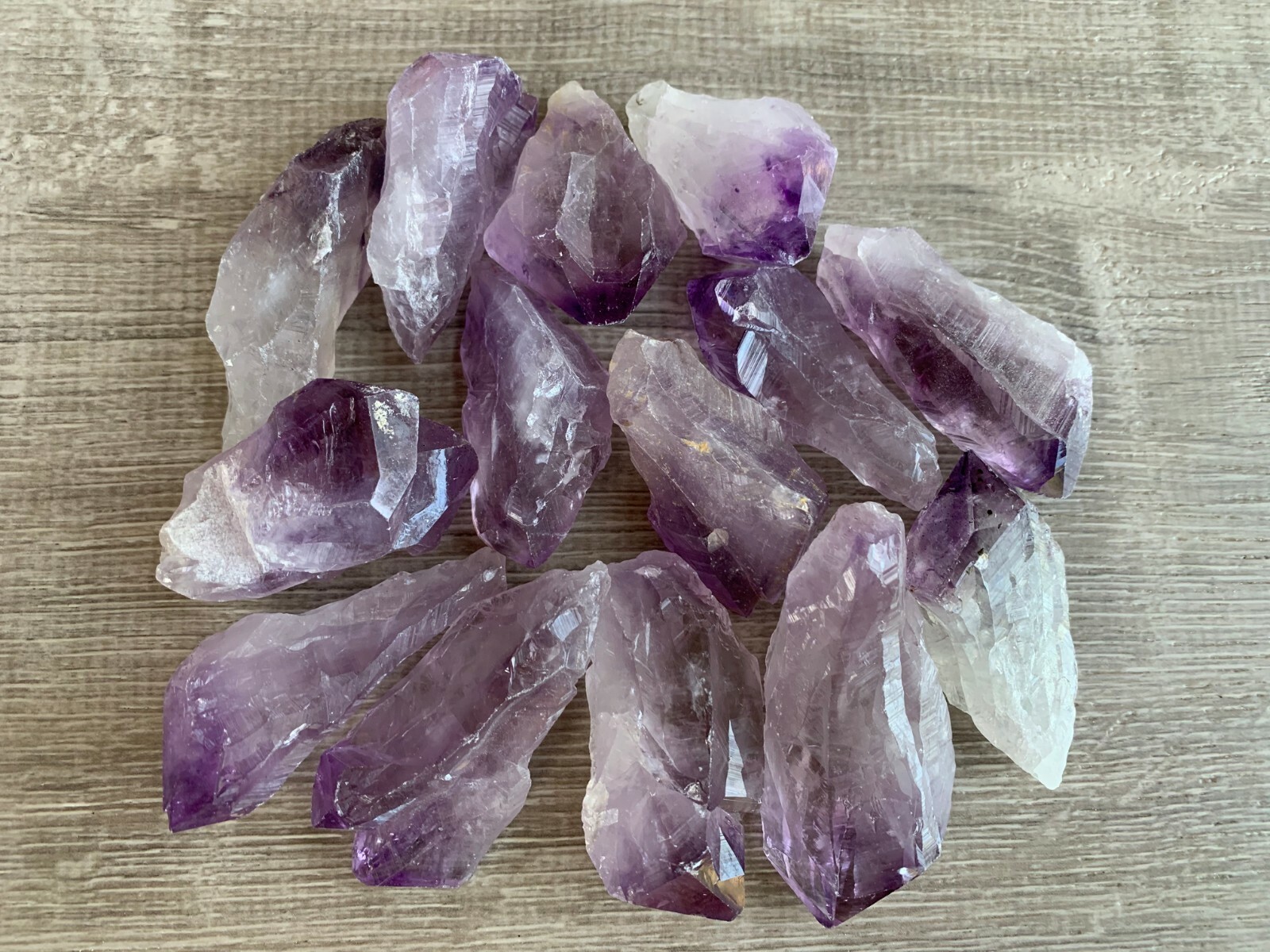 Large Amethyst Rough Points, 1.75 – 2.5″ Raw Amethyst Points, Wholesale Bulk Lot