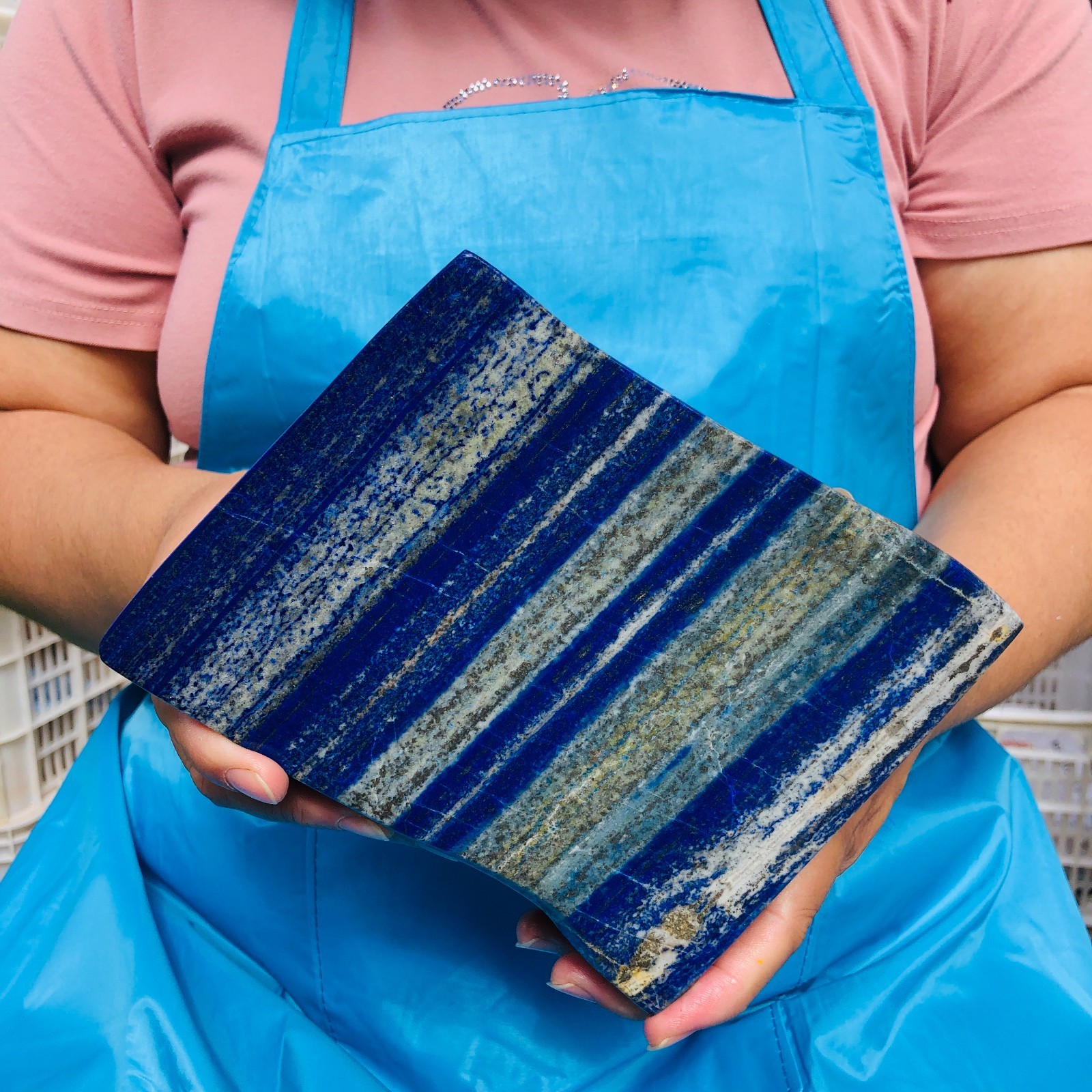 6.4LB Natural high-grade lapis Hand Polished Crystal Mineral Specimen Healing
