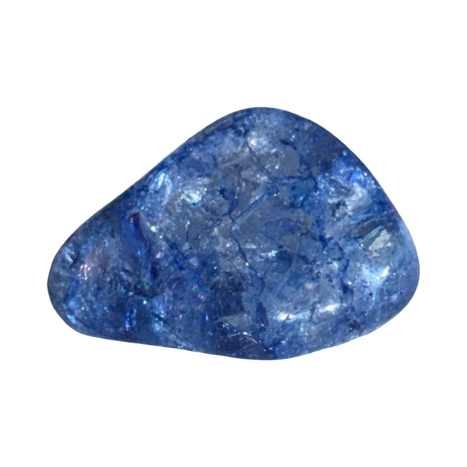 Blue Crackle Quartz – Tumbled Stone – B