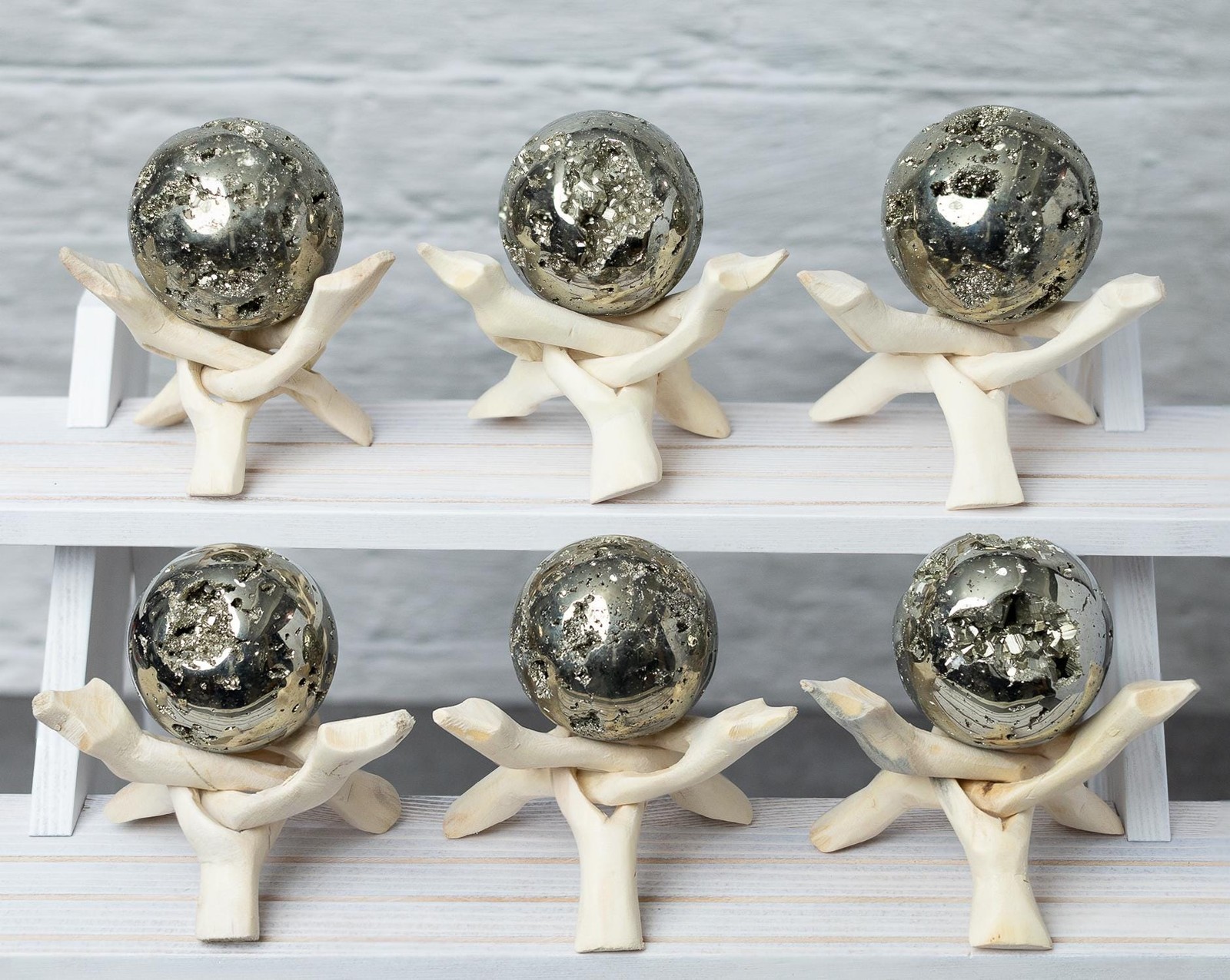 Pyrite Sphere with Stand Polished Golden Crystal Ball Natural Mineral Gift Decor