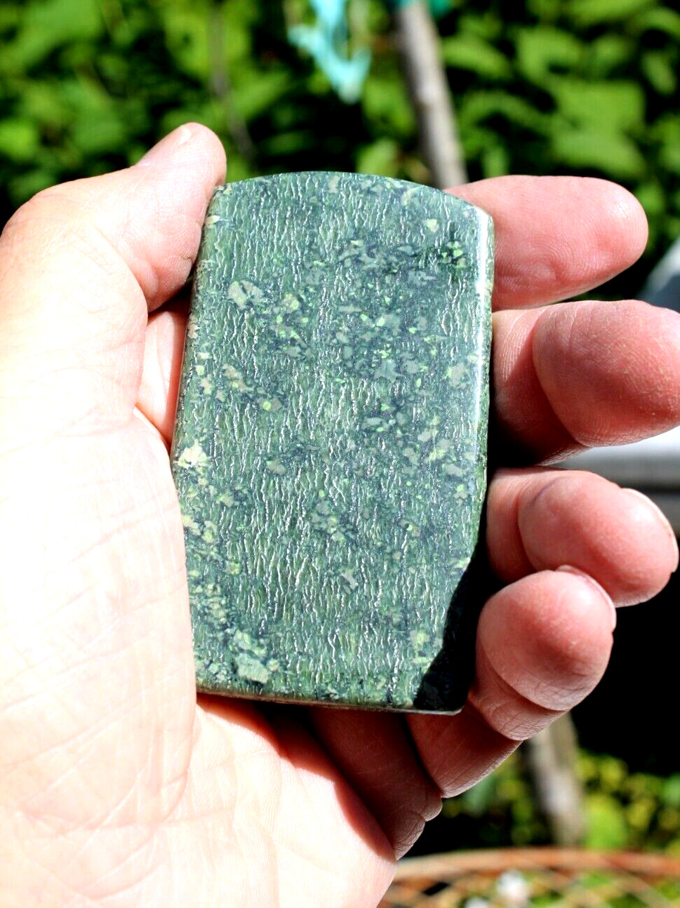 Beautiful Small SERPENTINE Polished Slab 3 1/4″ x 1- 7/8″-2.4 oz. / 65.8 grams