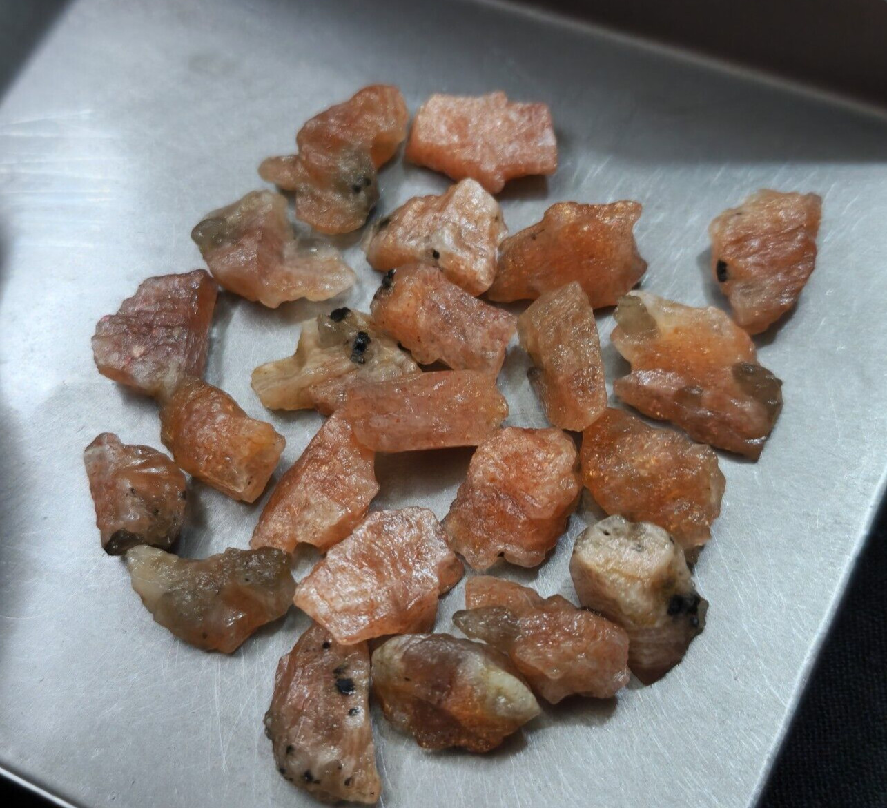 Unique Rare Sunstone Raw 23 Pcs Lot Size 12-16 MM Sunstone Rough Loose Gemstone