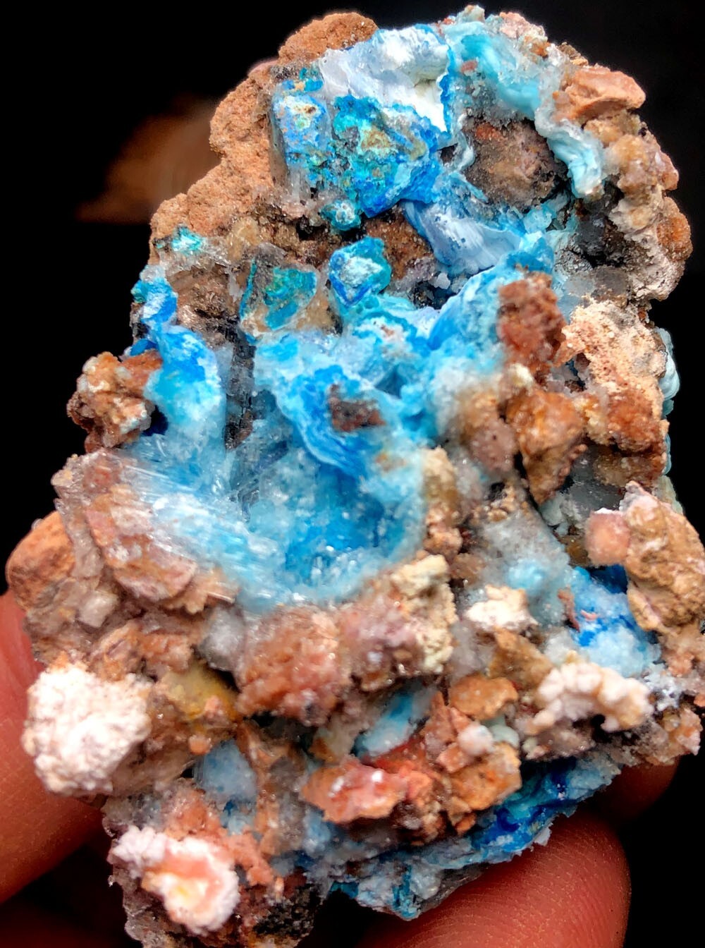 48g 1PCS NATURAL Blue Cyanotrichite CRYSTAL STONE MINERAL Specimen q449