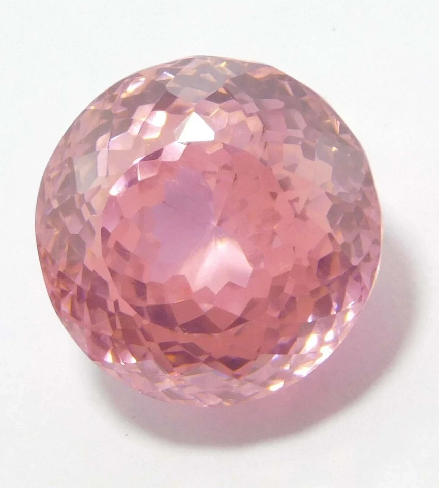 50 CT+ Flawless Natural Combodian Pink Huge Zircon Round Cut Loose Gemstone