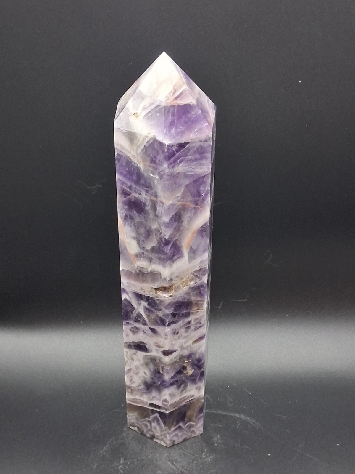 Large dream amethyst tower! 1.10 pounds, 8.5 inches tall